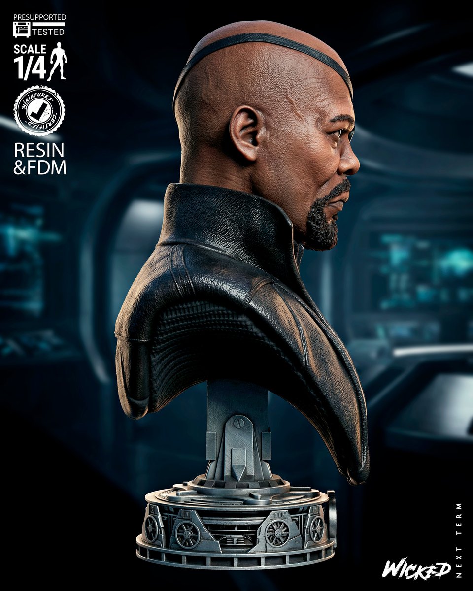 Marvel Nick Fury MCU Portrait Bust - Image 3