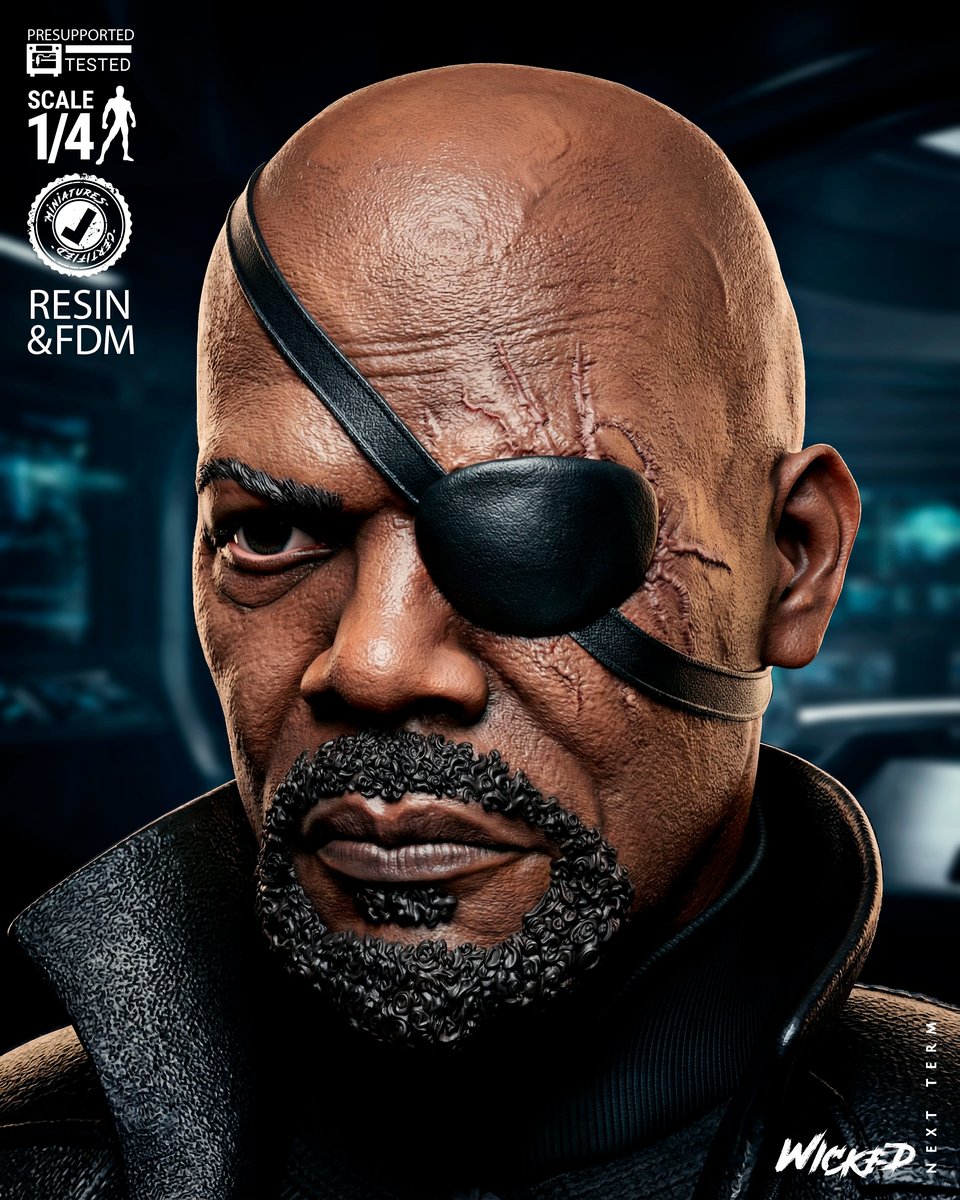 Marvel Nick Fury MCU Portrait Bust - Image 4