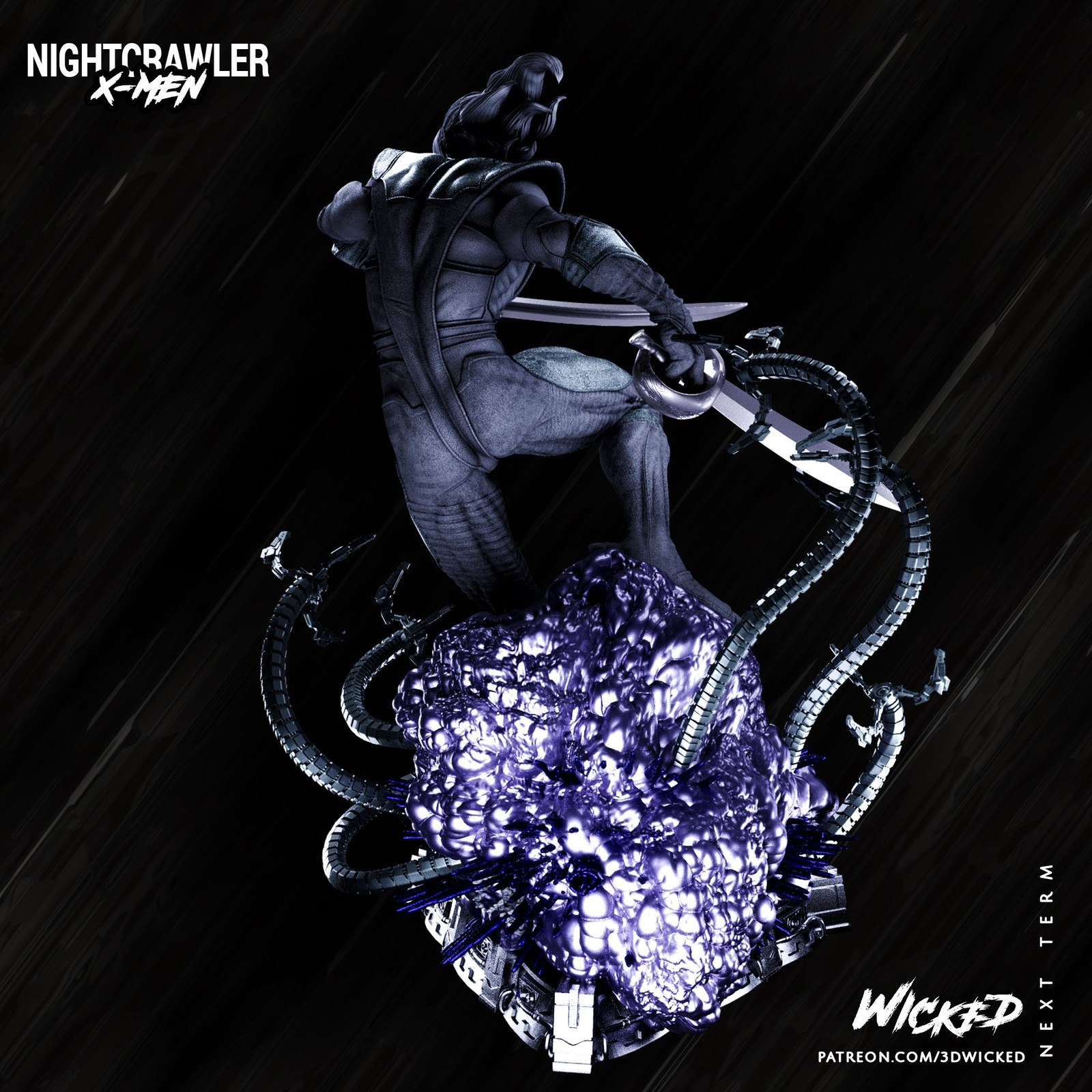 Marvel Nightcrawler Sculpture - Image 3