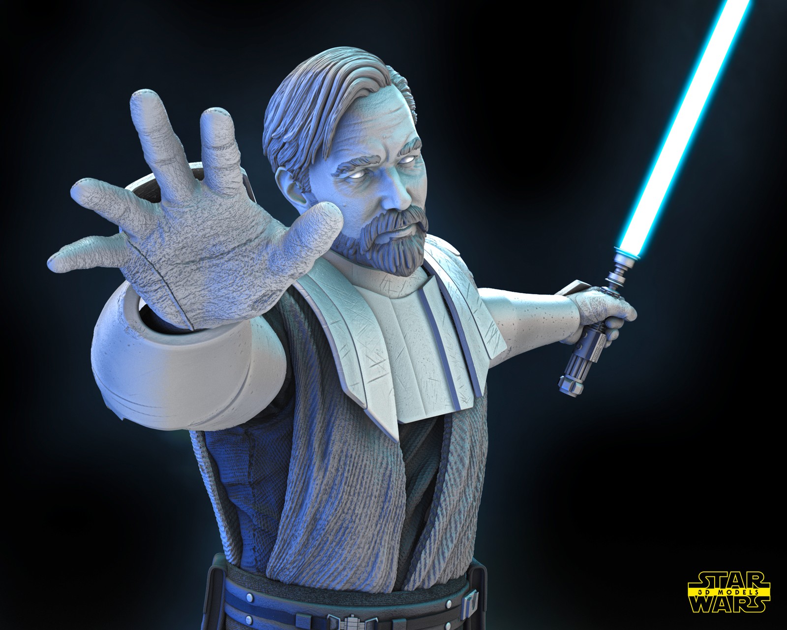 Obi Wan Kenobi (Clone Wars) Bust - Image 5
