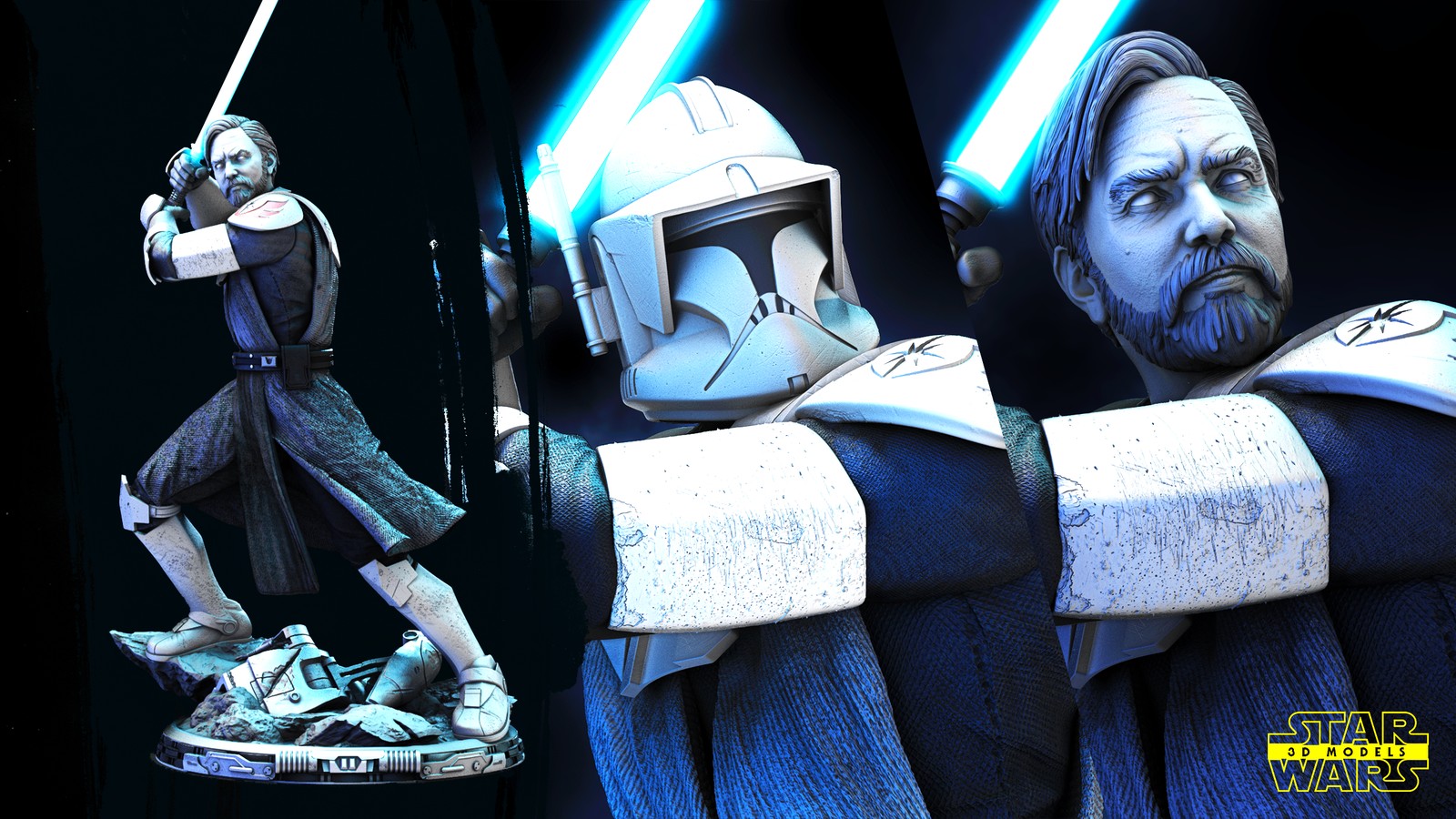 Obi Wan Kenobi (Clone Wars) Sculpture