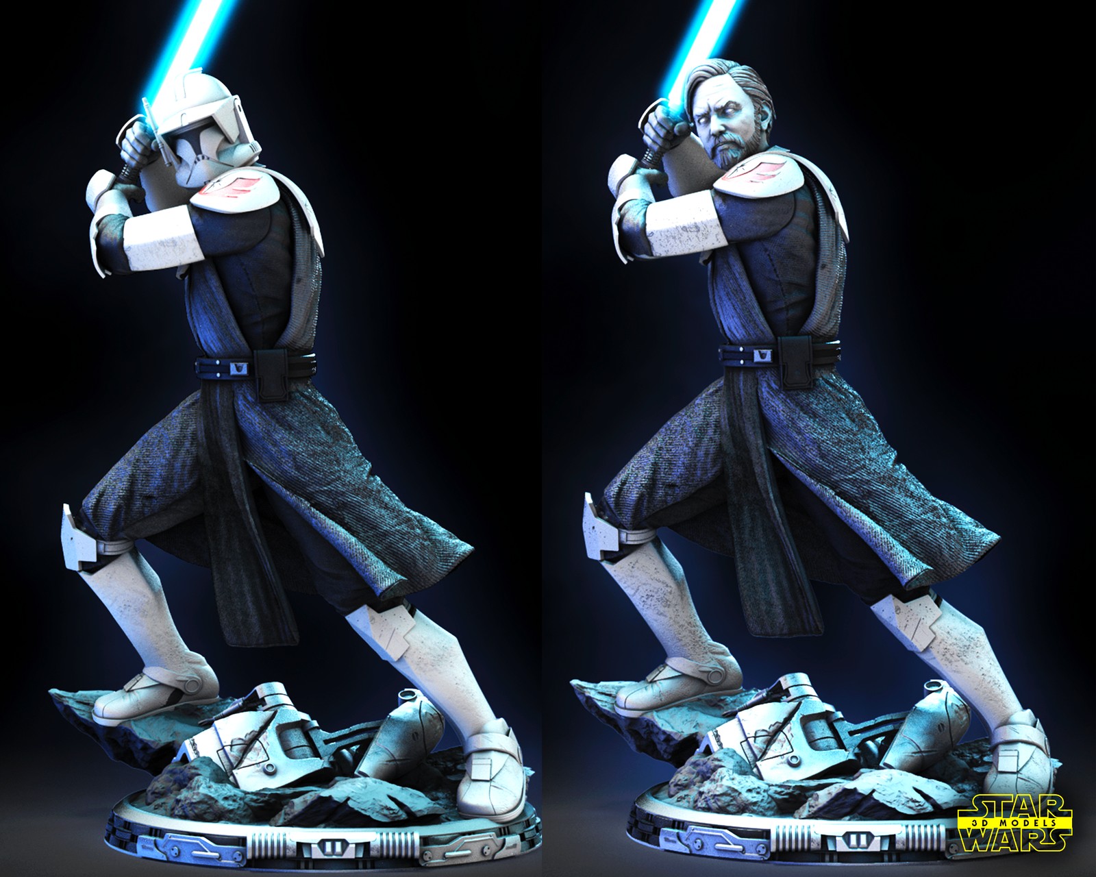 Obi Wan Kenobi (Clone Wars) Sculpture - Image 2