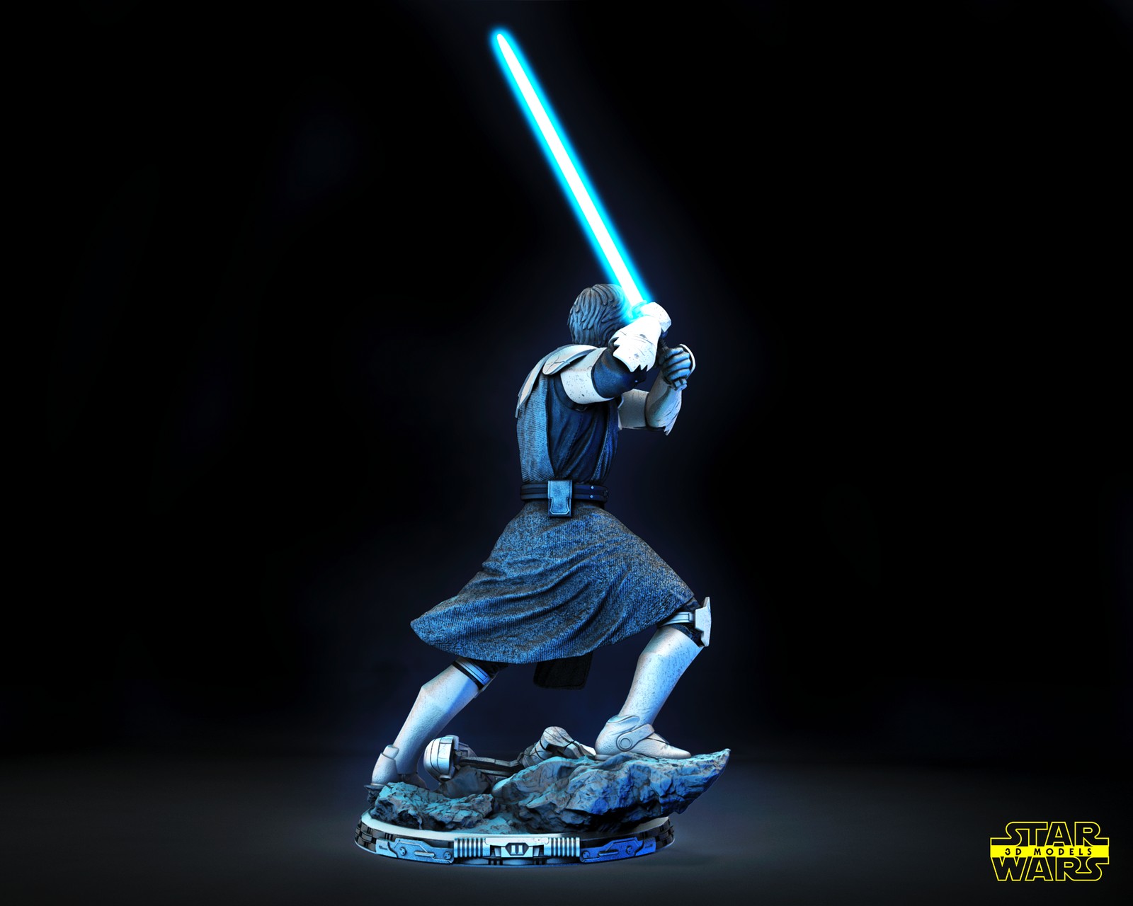 Obi Wan Kenobi (Clone Wars) Sculpture - Image 3