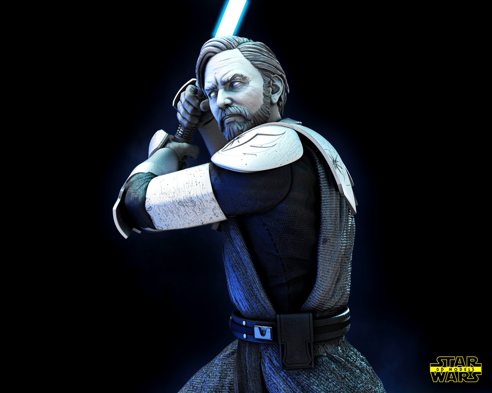 Obi Wan Kenobi (Clone Wars) Sculpture - Image 4