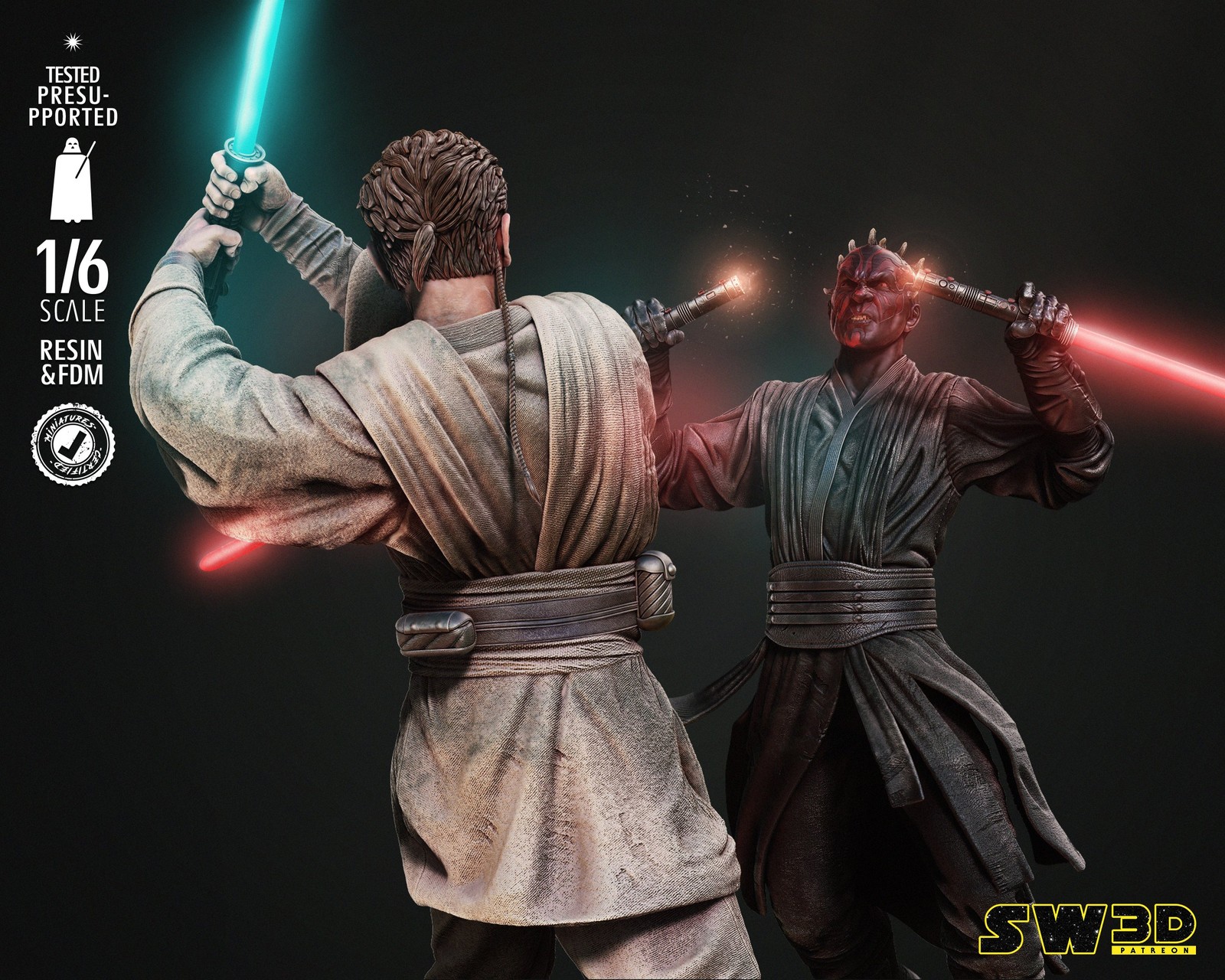 Obi Wan and Darth Maul Diorama