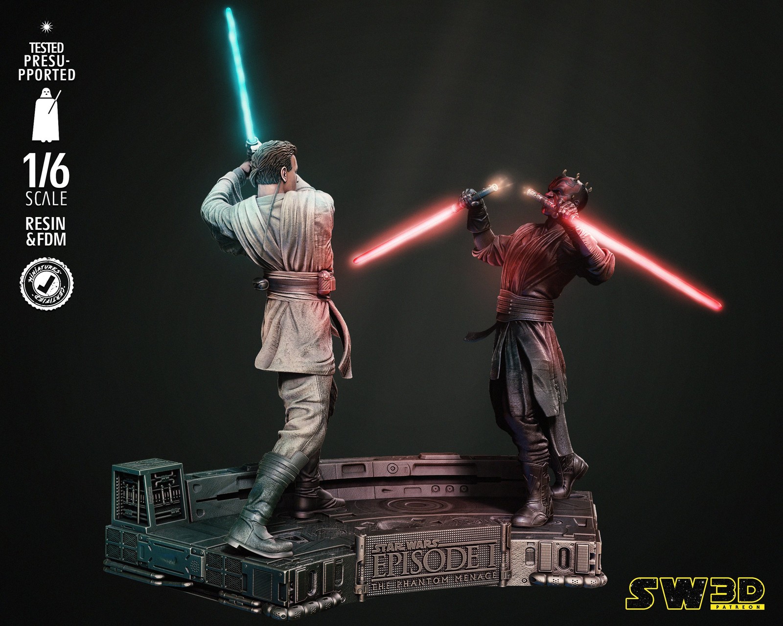 Obi Wan and Darth Maul Diorama - Image 3