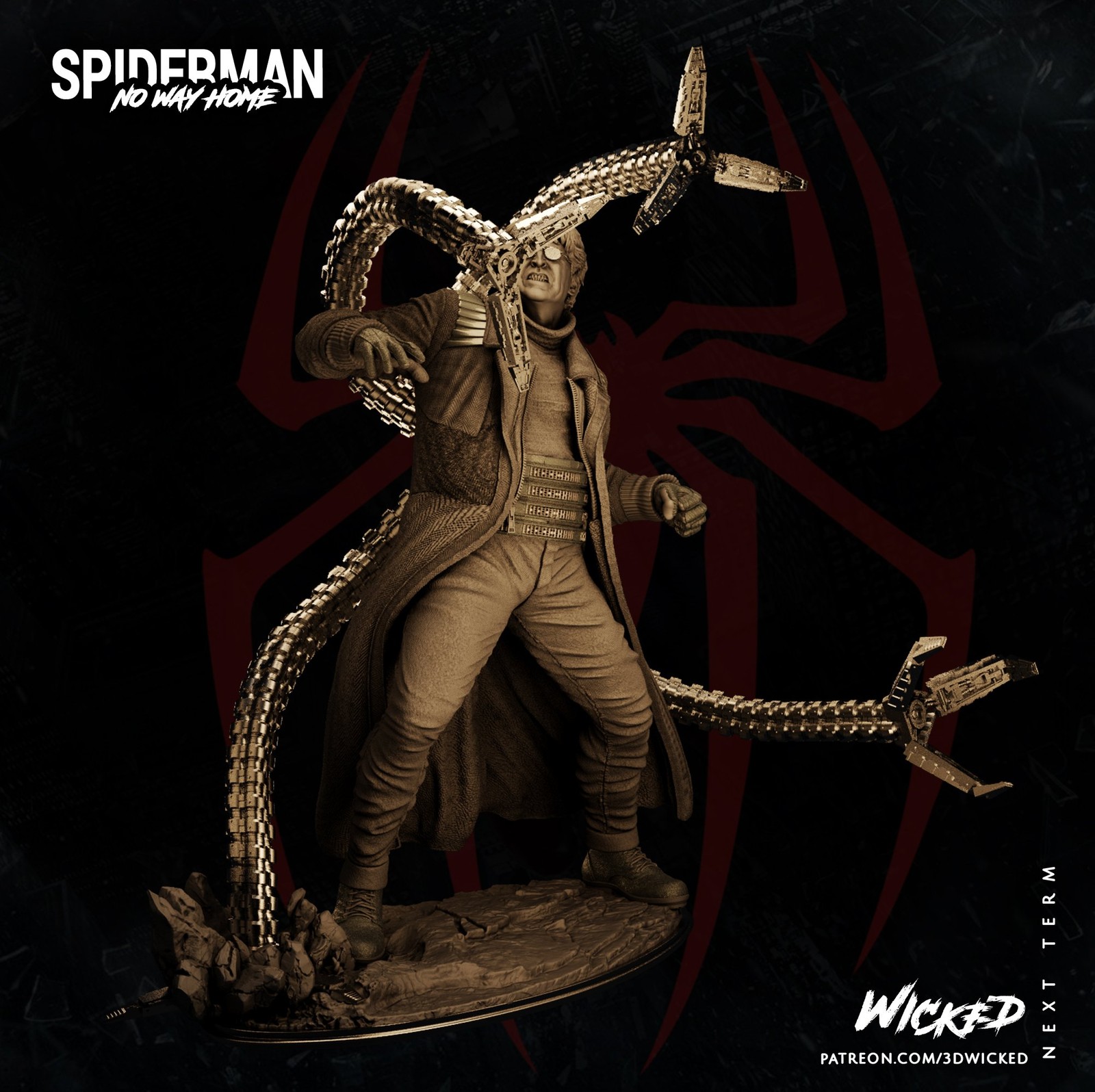 Marvel Dr. Octopus Sculpture - Image 4