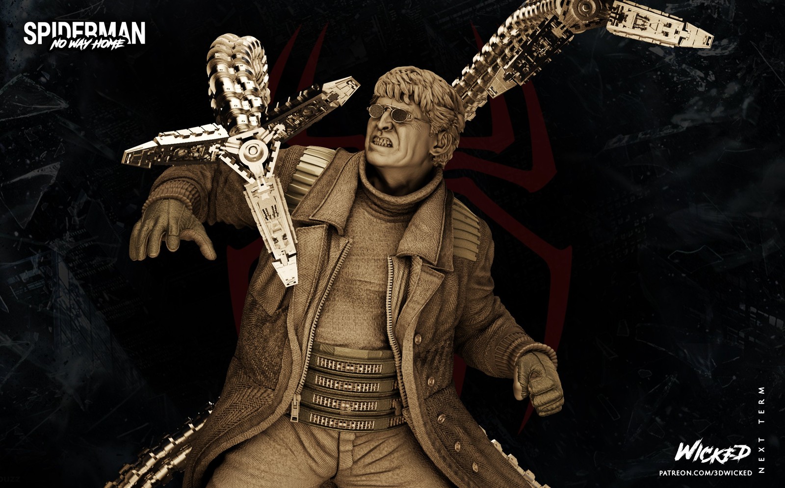 Marvel Dr. Octopus Sculpture - Image 5