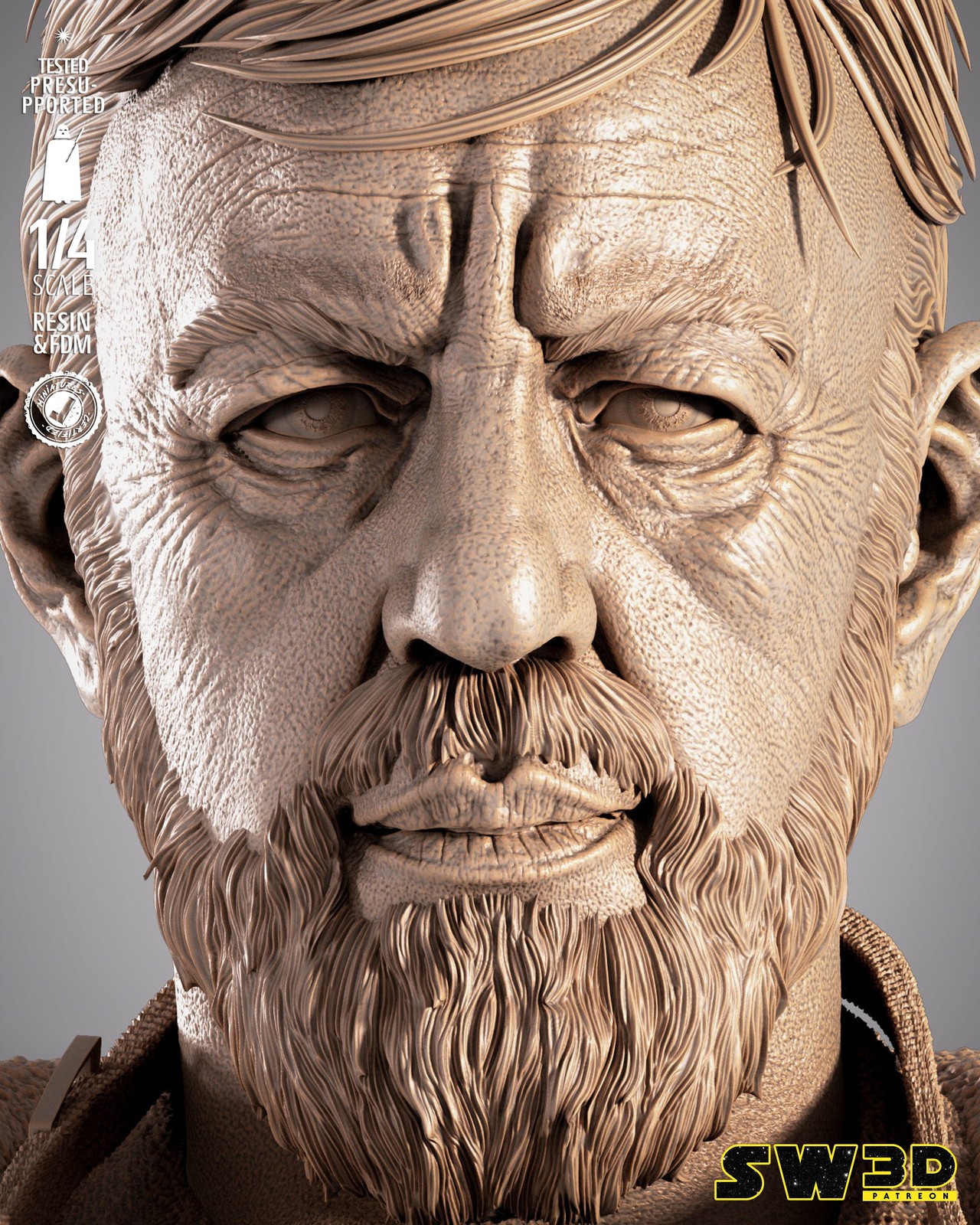 Old Ben Kenobi Portrait Bust - Image 5