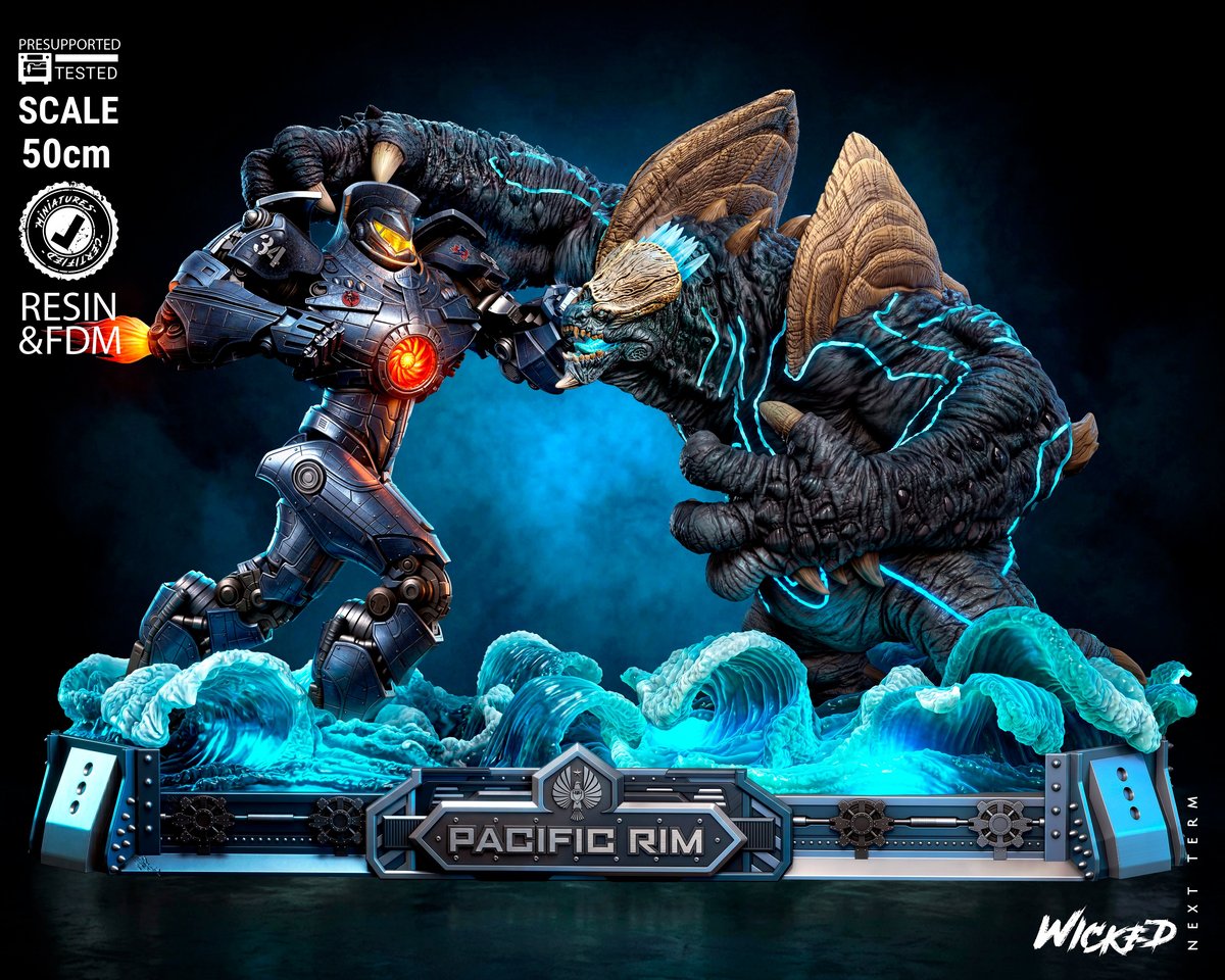 Gipsy Danger & Leatherback - Diorama (Pacific Rim)