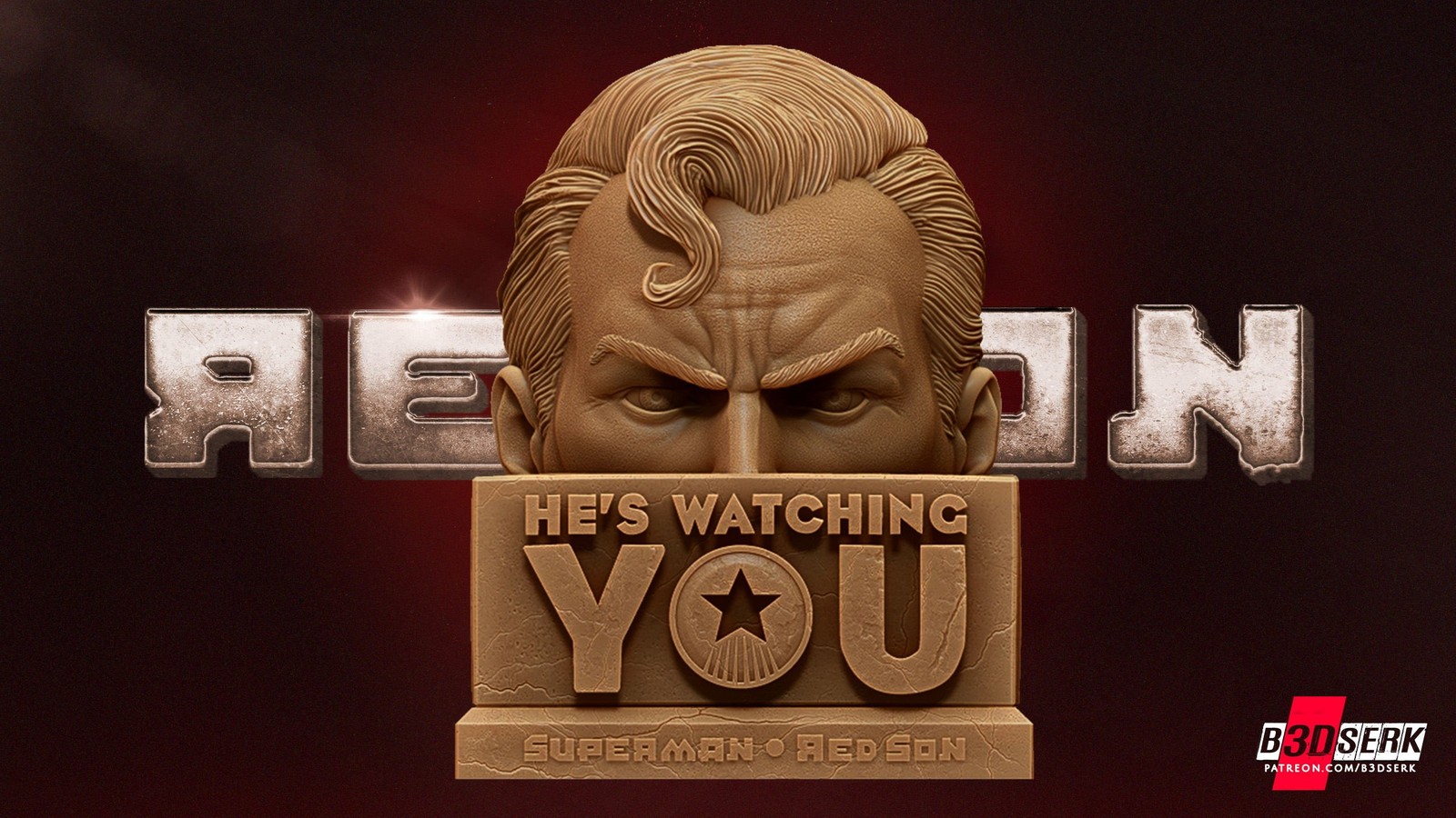 Red Son Superman Bust (Pen Holder)