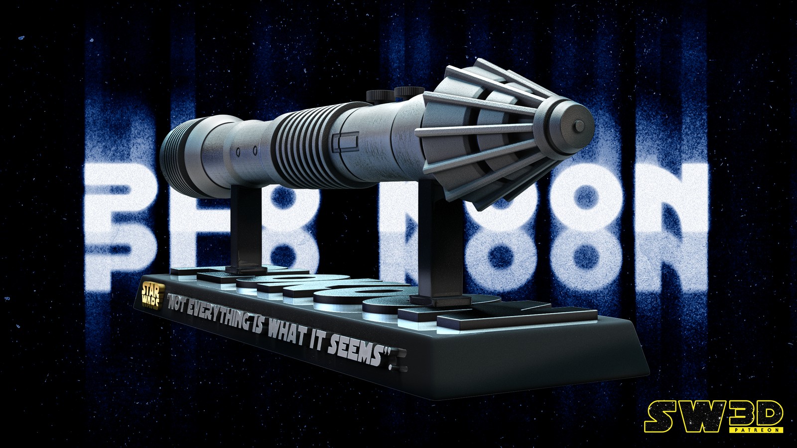 Plo Koon Lightsaber Sculpture