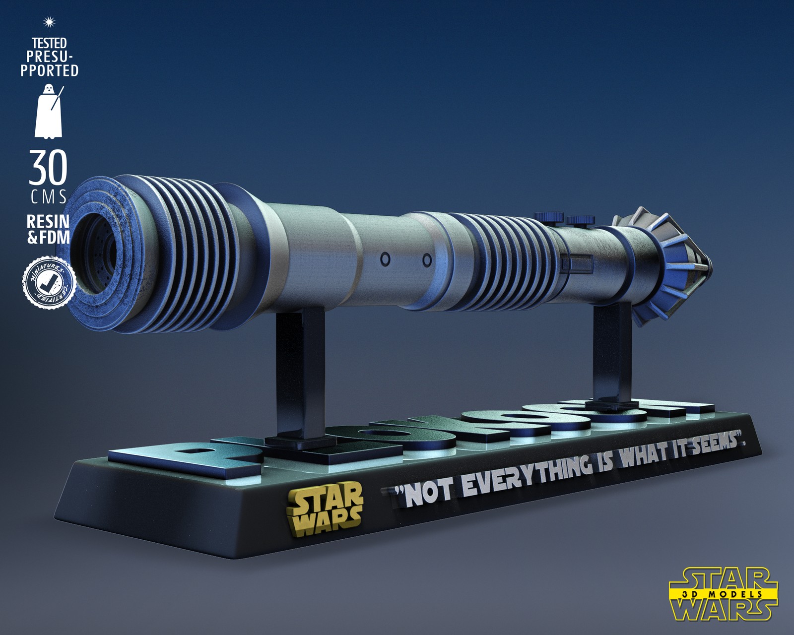 Plo Koon Lightsaber Sculpture - Image 4