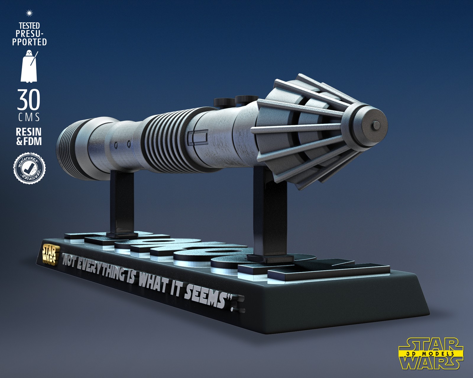 Plo Koon Lightsaber Sculpture - Image 5