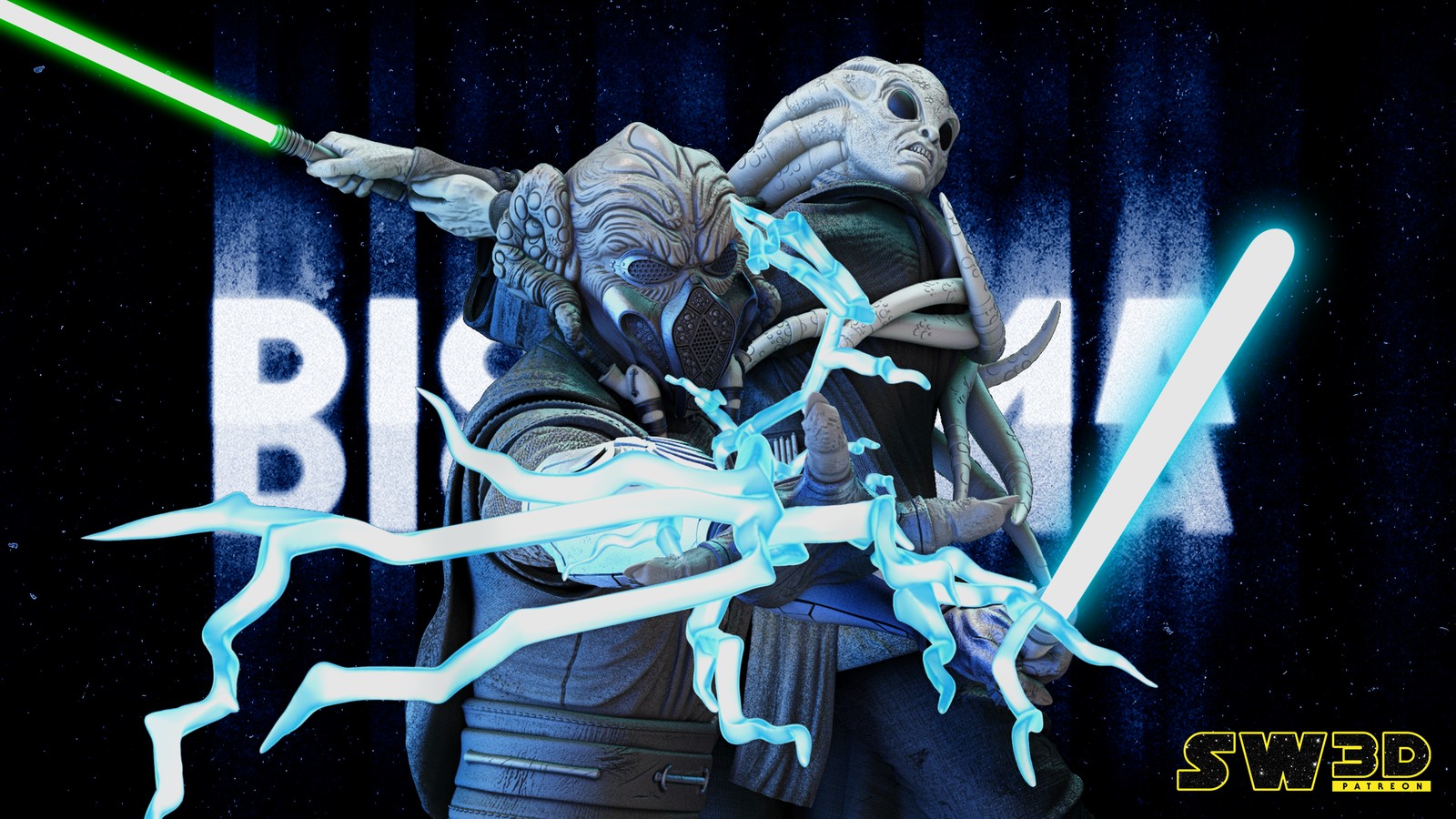 Plo Koon and Kit Fisto Diorama Base