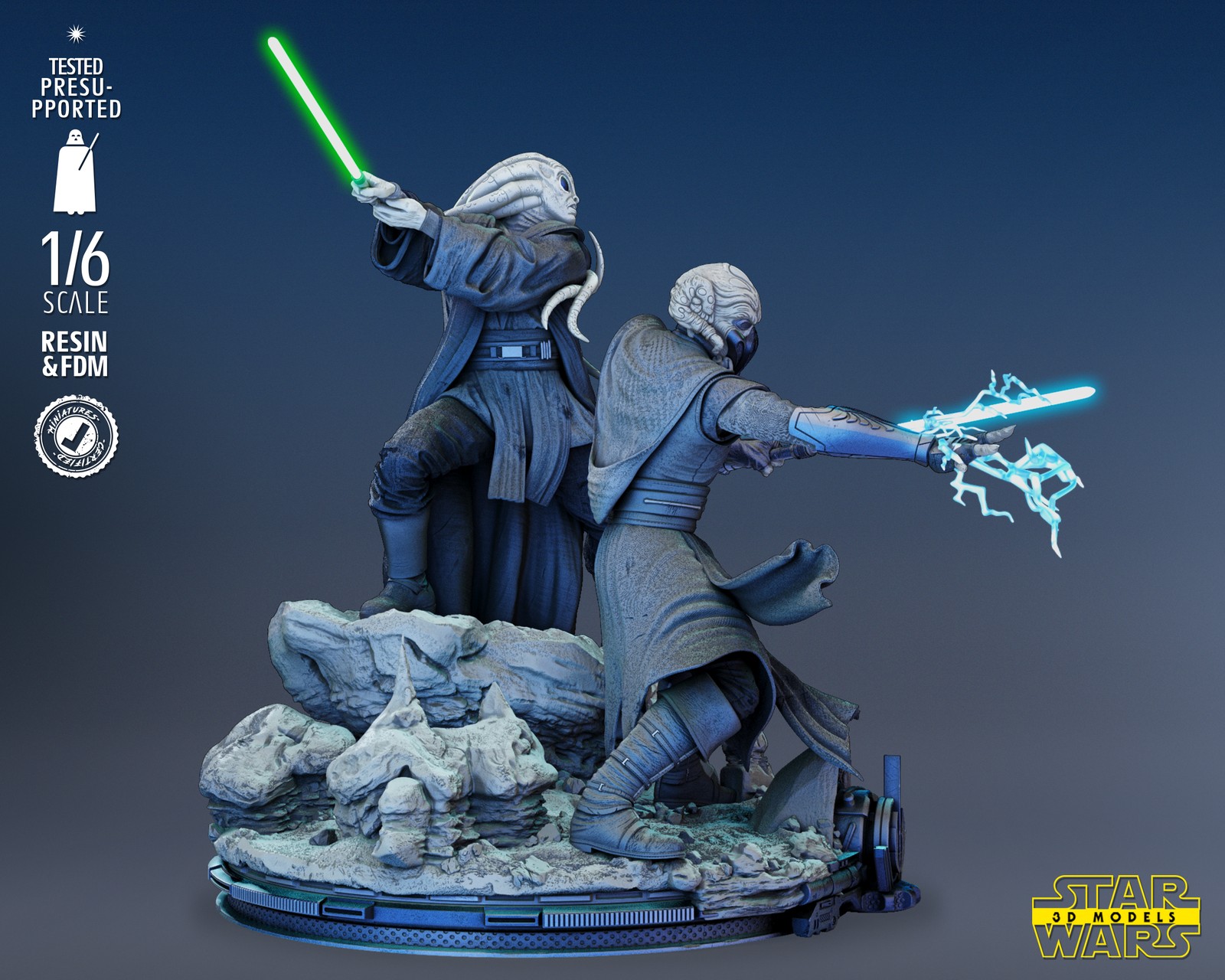 Plo Koon and Kit Fisto Diorama Base - Image 3