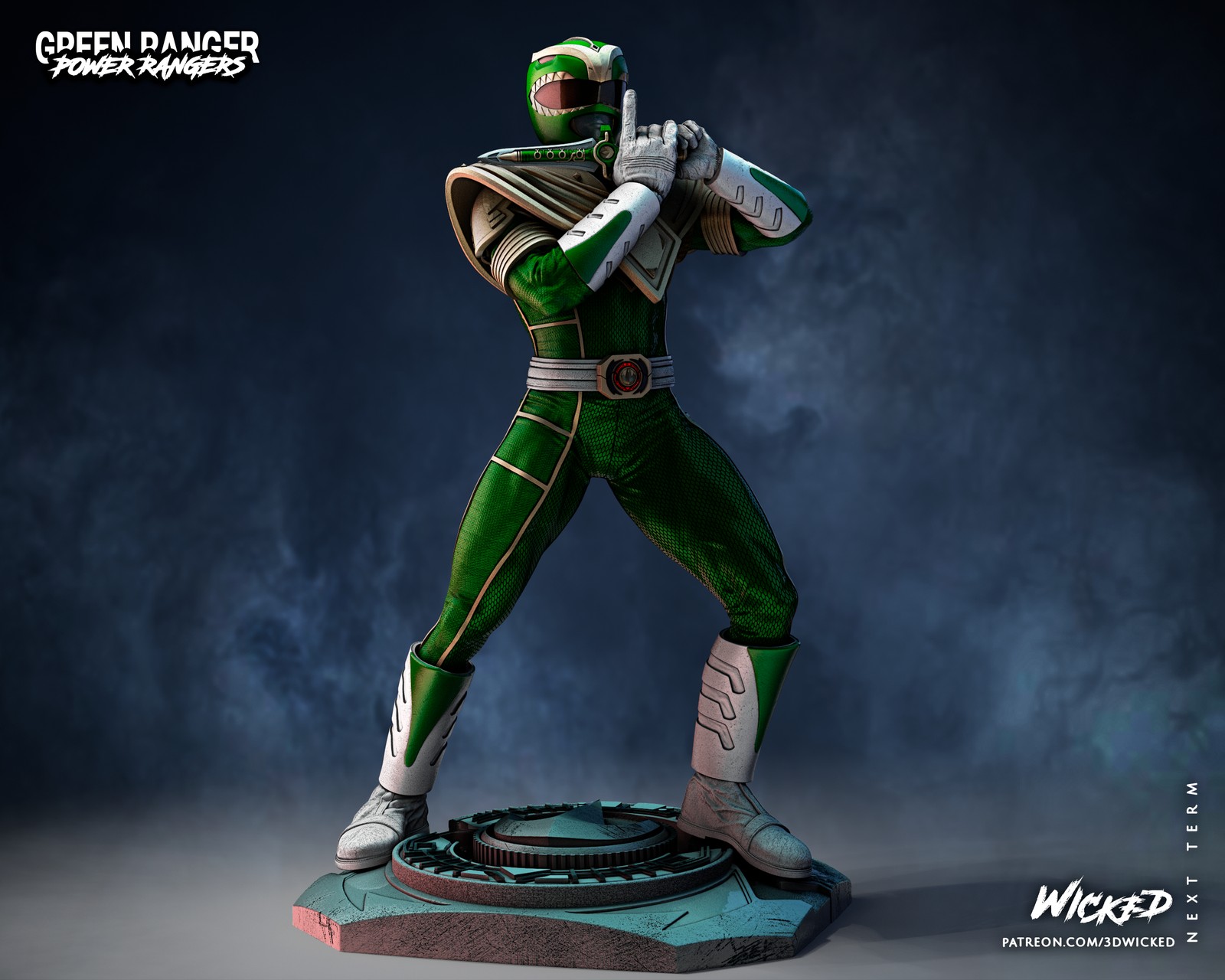 Power Ranger Green Sculpture - Image 2