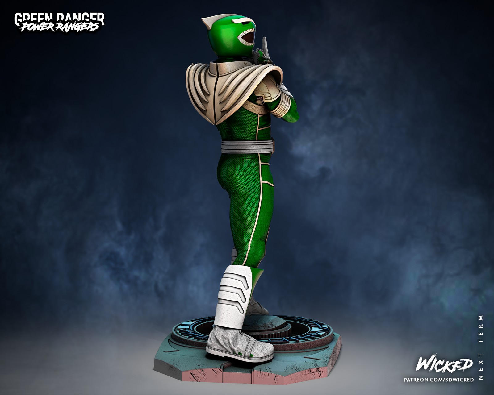 Power Ranger Green Sculpture - Image 4