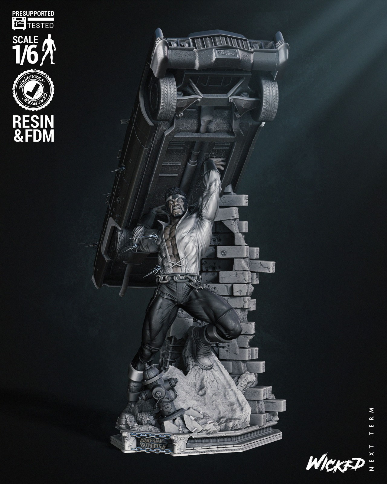 Marvel Power Man Luke Cage Sculpture