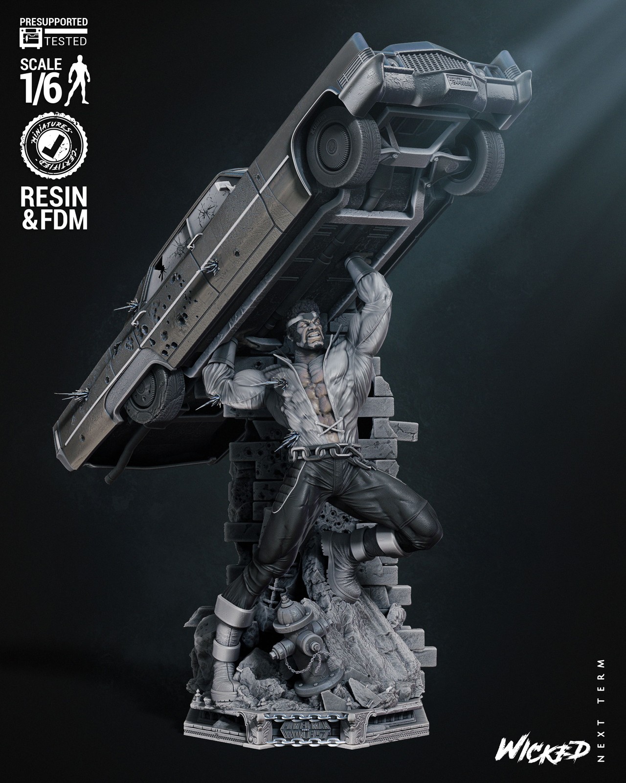 Marvel Power Man Luke Cage Sculpture - Image 2