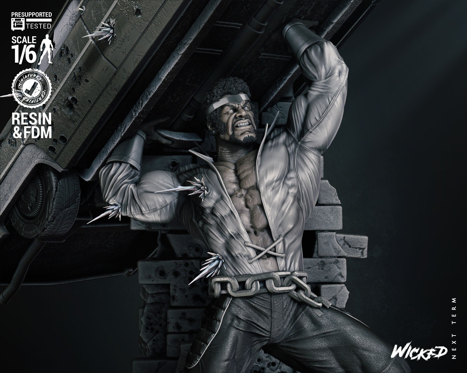 Marvel Power Man Luke Cage Sculpture - Image 5