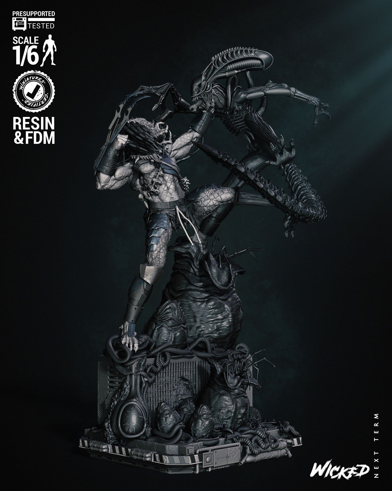 Predator VS Alien Diorama Sculpture - Image 2