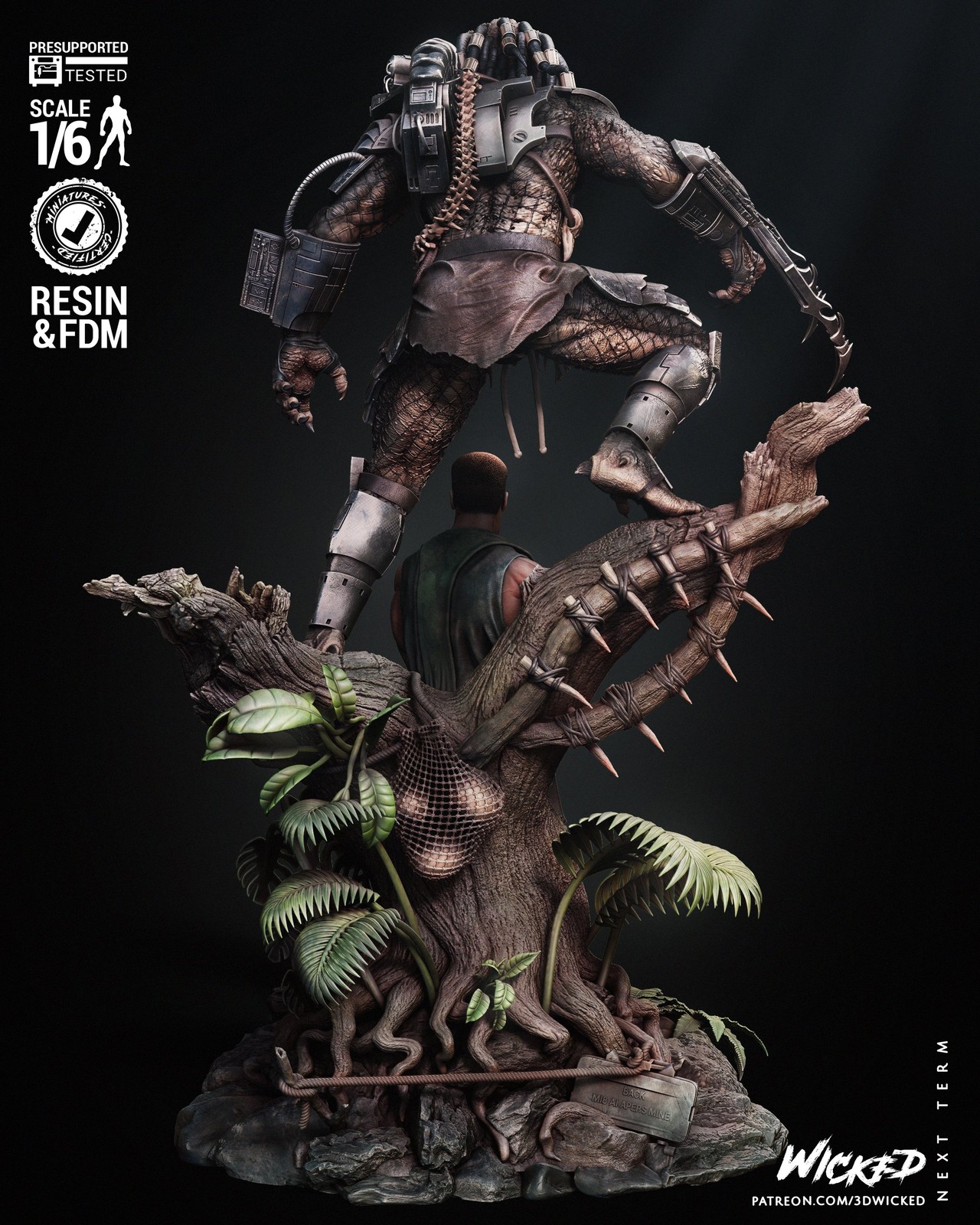 Predator and Dutch Diorama Sculpture - Image 3