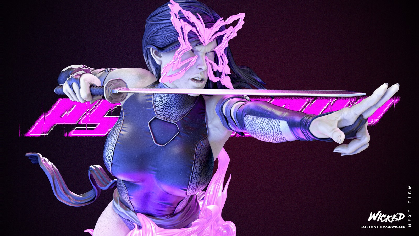 Marvel Psylocke Bust