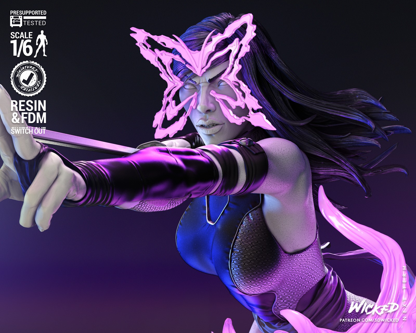 Marvel Psylocke Bust - Image 5