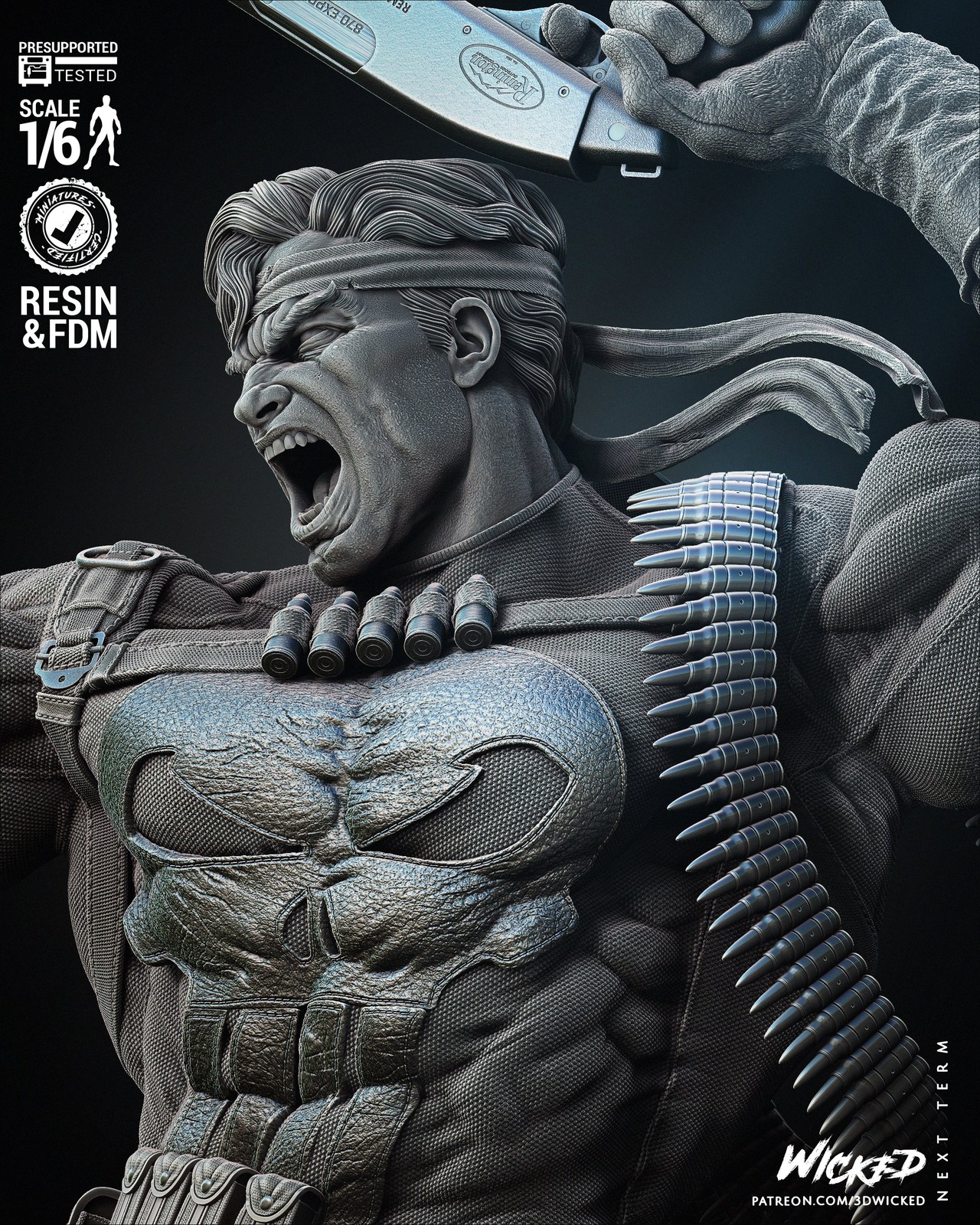 Marvel Punisher 2024 Sculpture - Image 5