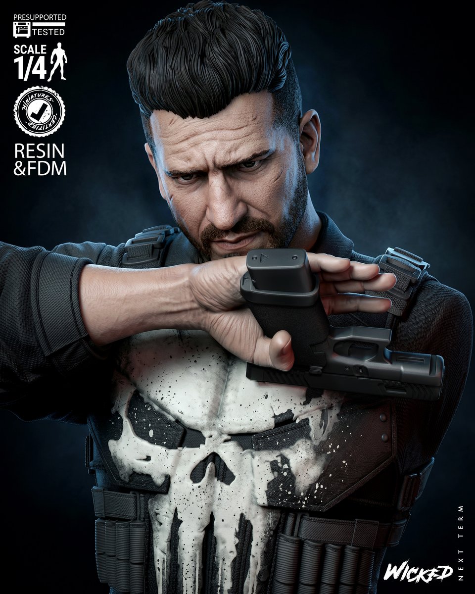 Marvel April 2026 Term Punisher Born Again Portrait Bust - Image 5
