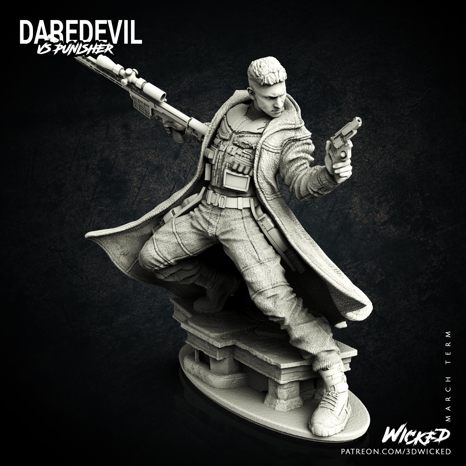 Marvel Netflix Punisher Sculpture