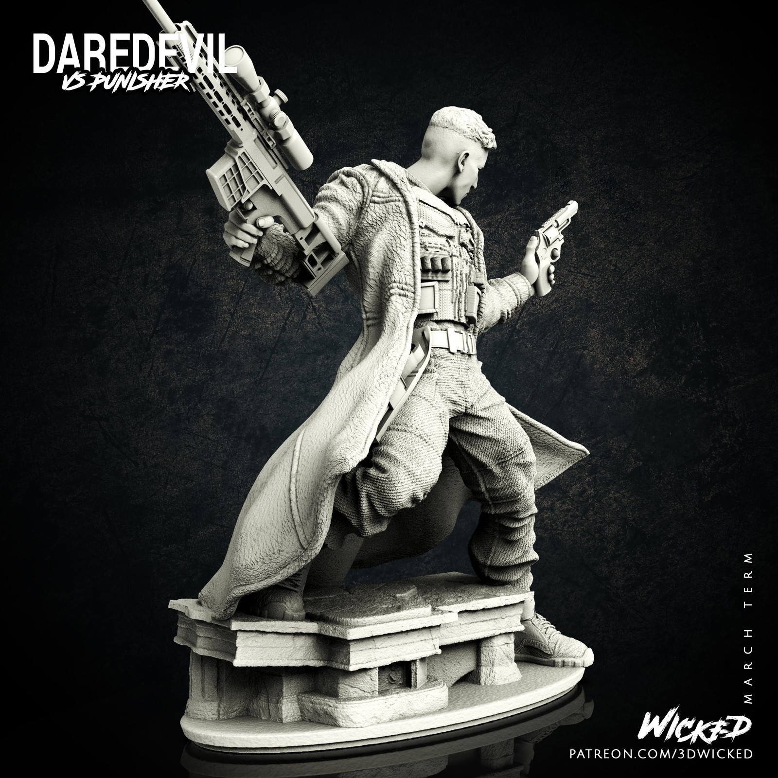 Marvel Netflix Punisher Sculpture - Image 3