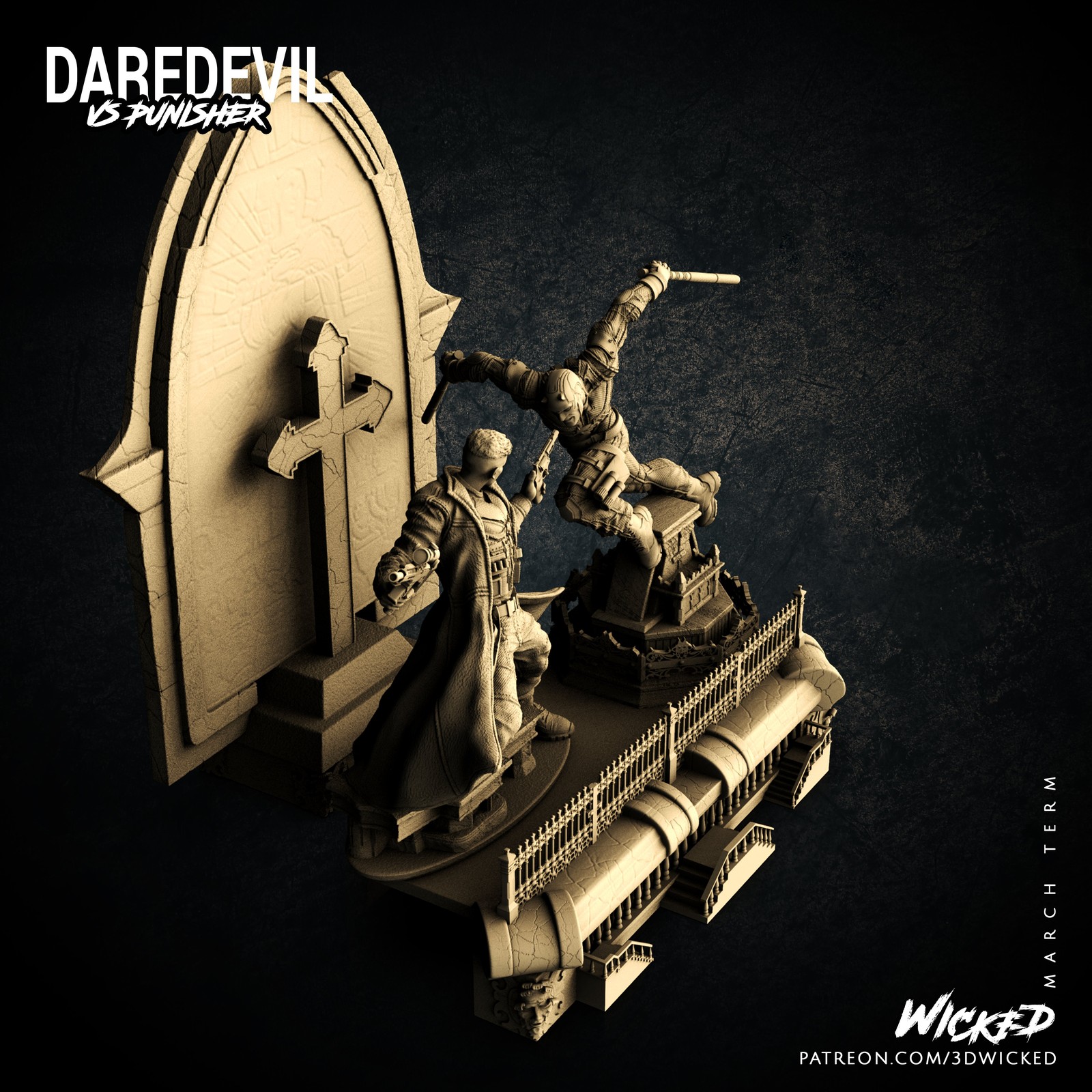 Marvel Punisher vs Daredevil Diorama - Image 2