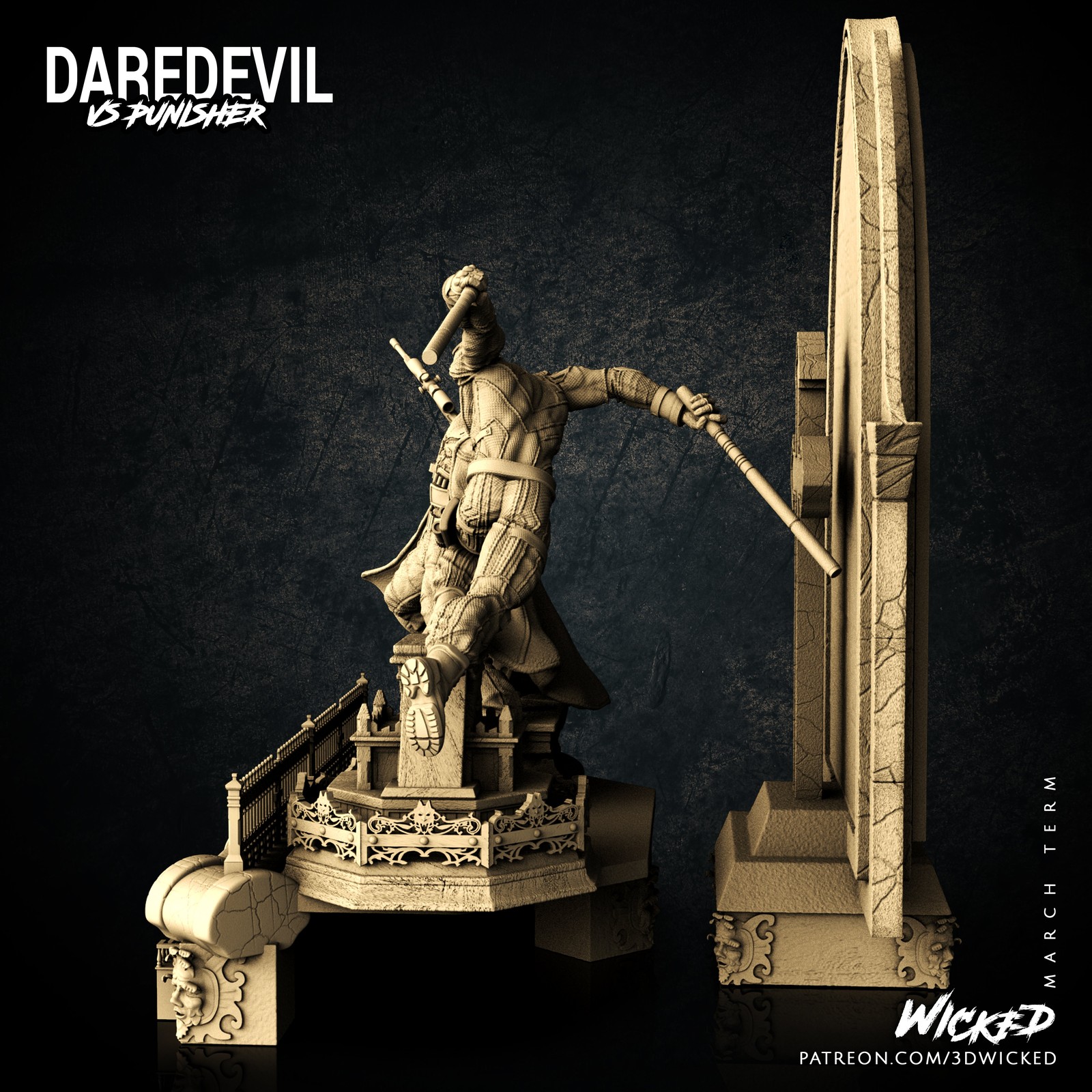 Marvel Punisher vs Daredevil Diorama - Image 4
