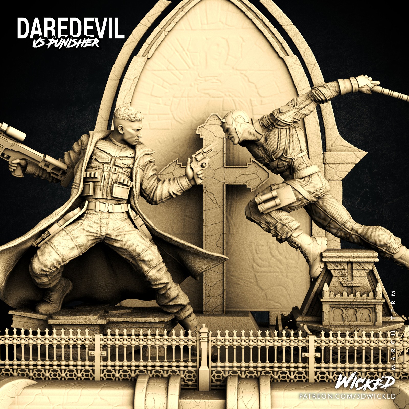 Marvel Punisher vs Daredevil Diorama - Image 5