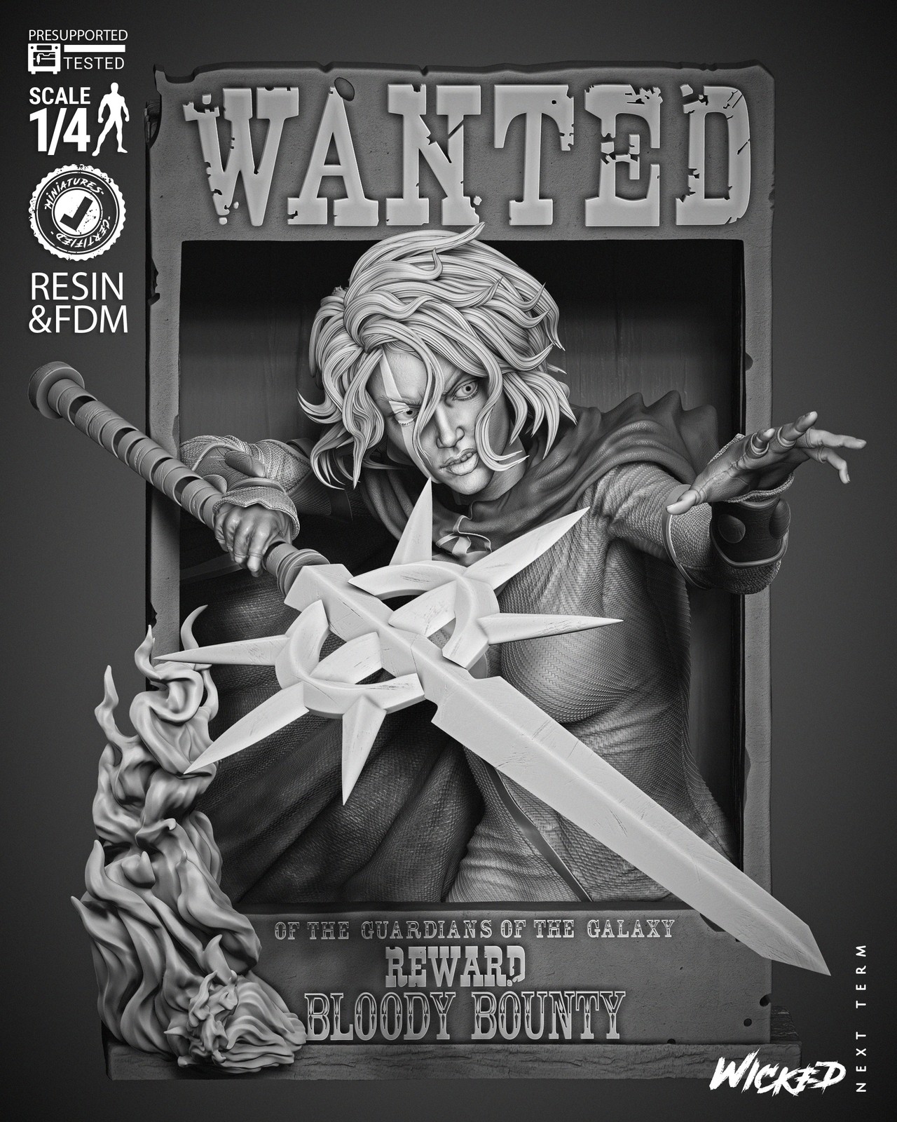 Marvel Quasar Bust Poster