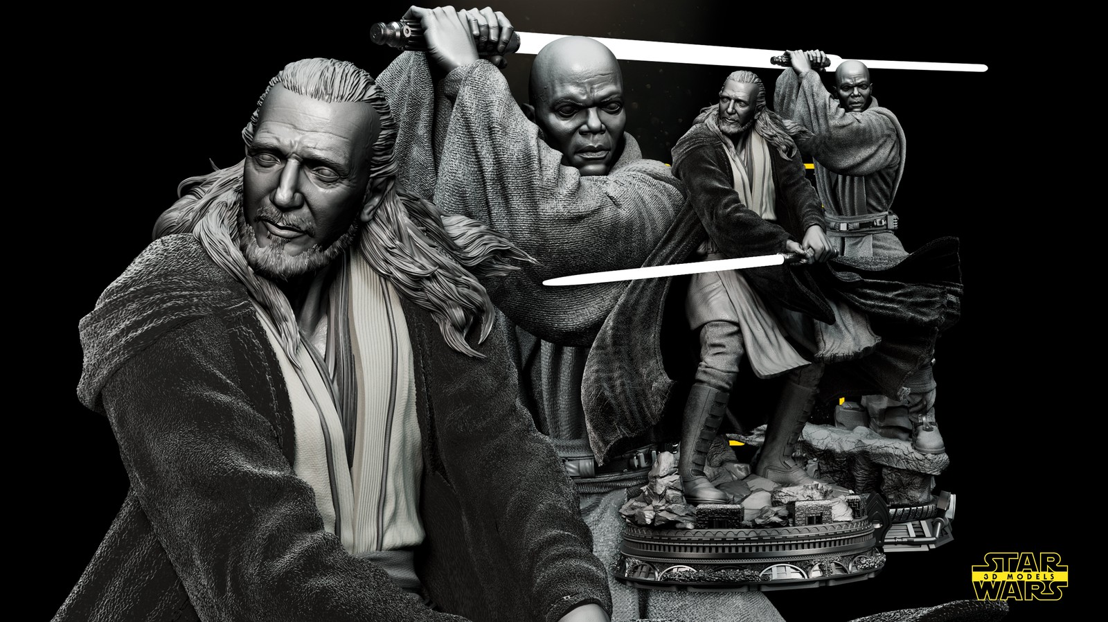 Quin-Gon Jinn Sculpture