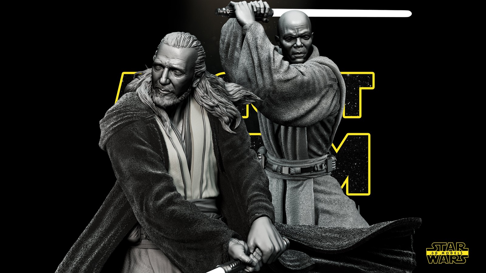 Quin-Gon Jinn Sculpture - Image 5