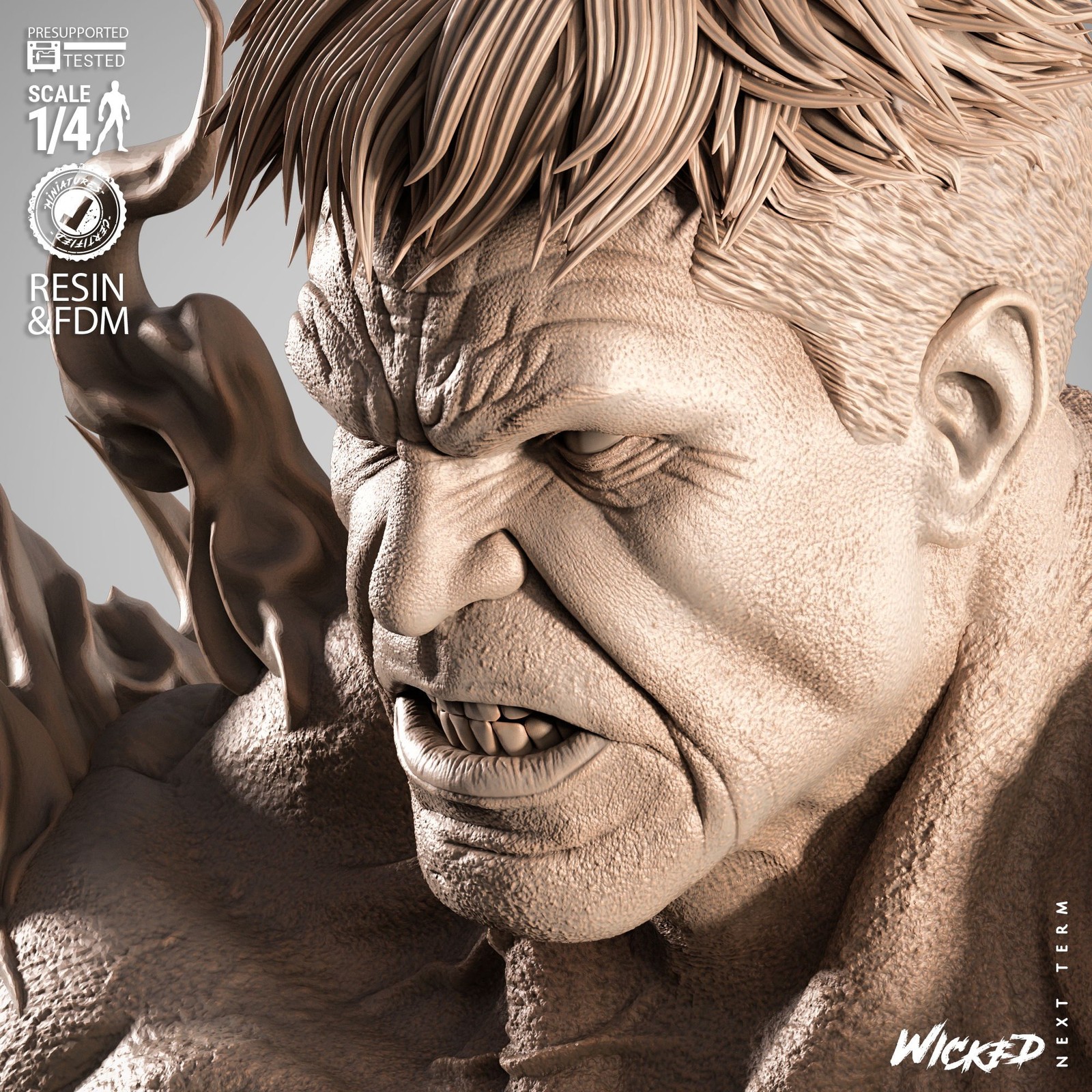 Marvel Red Hulk Portrait Bust - Image 5
