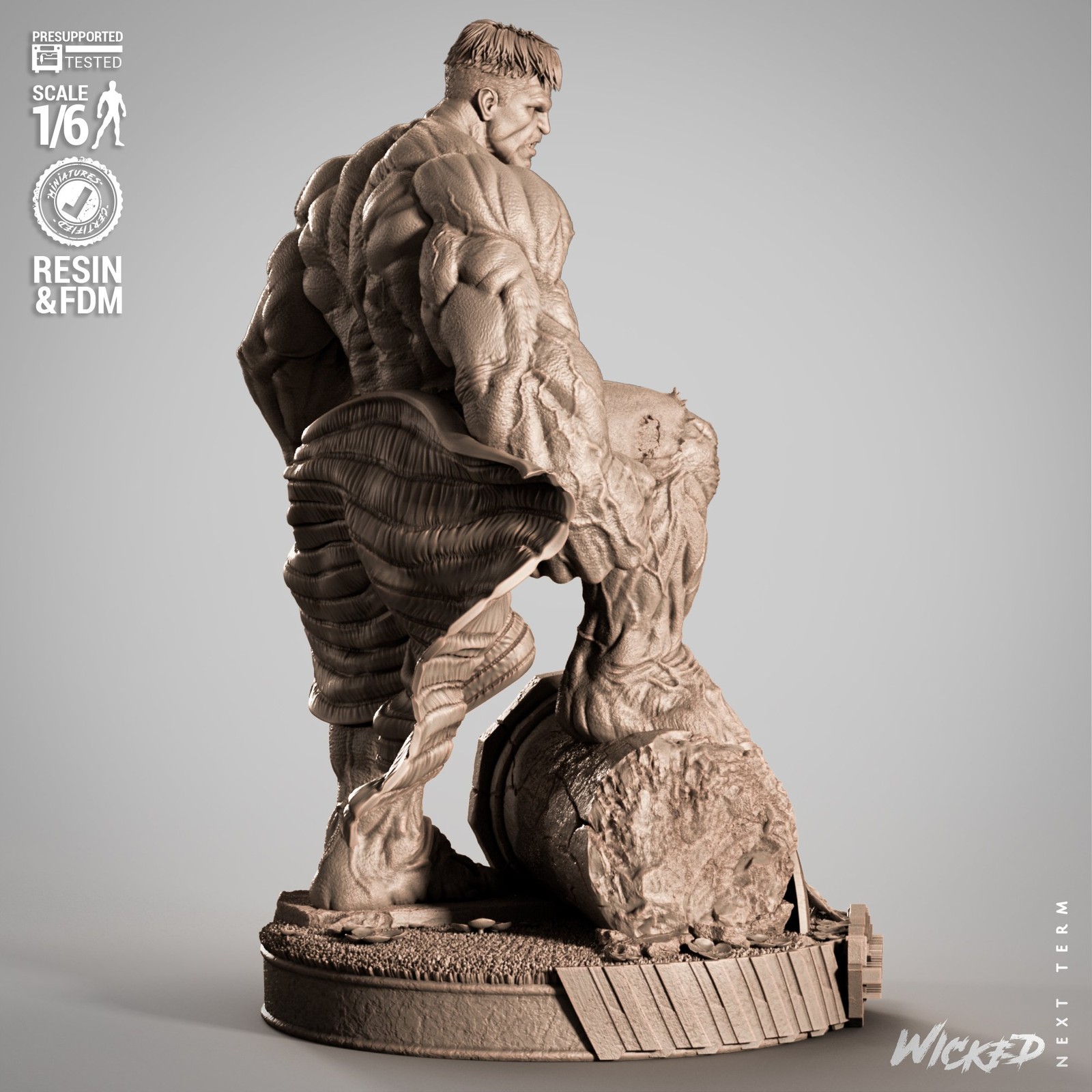 Marvel Red Hulk Sculpture - Image 3
