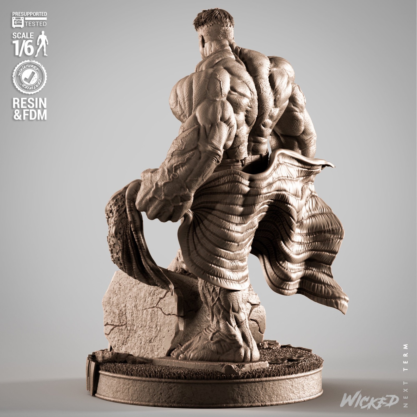 Marvel Red Hulk Sculpture - Image 4