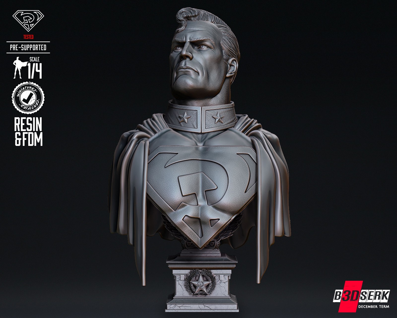 Red Son Superman Bust - Image 2