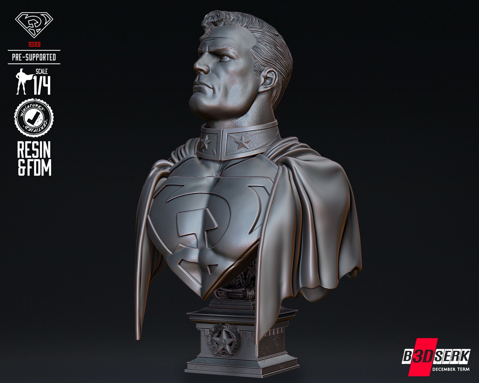 Red Son Superman Bust - Image 3