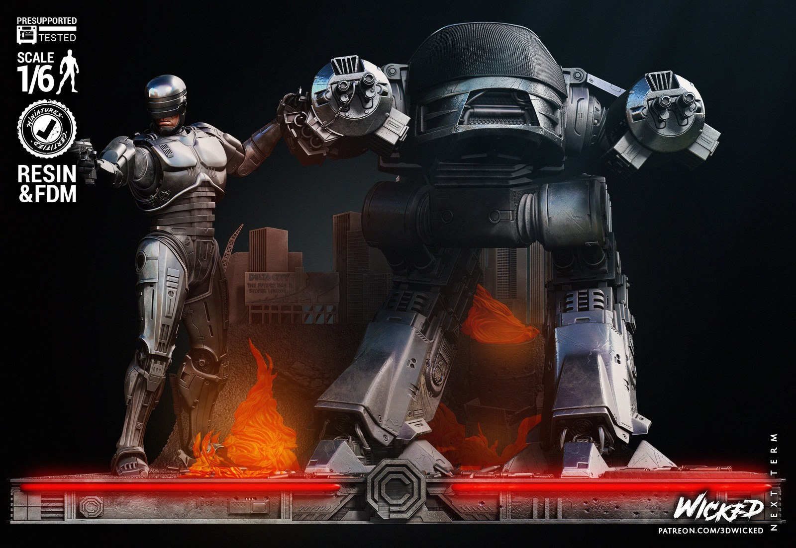 RoboCop & ED-209 - Diorama