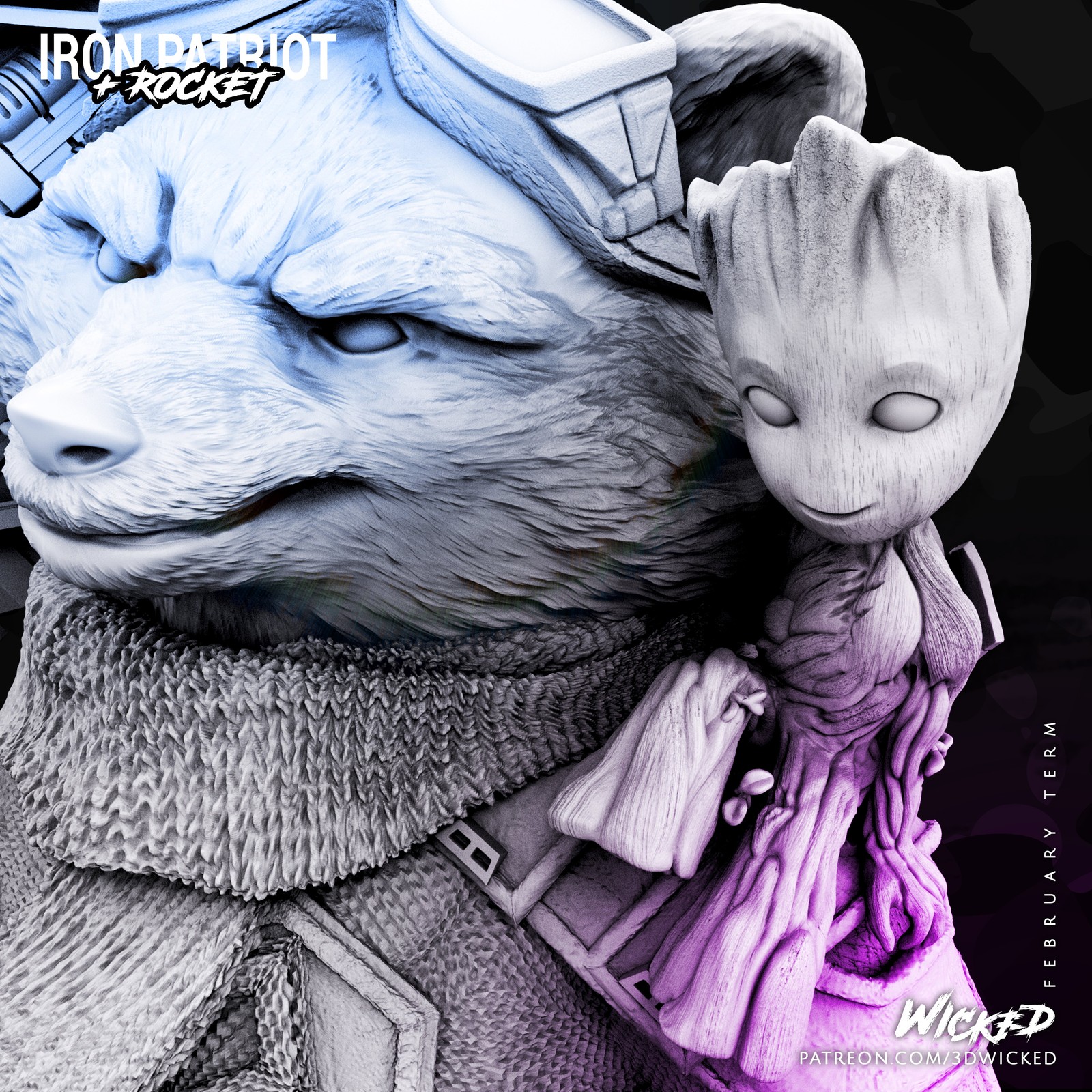 Marvel Avengers Endgame Rocket Racoon Bust - Image 5