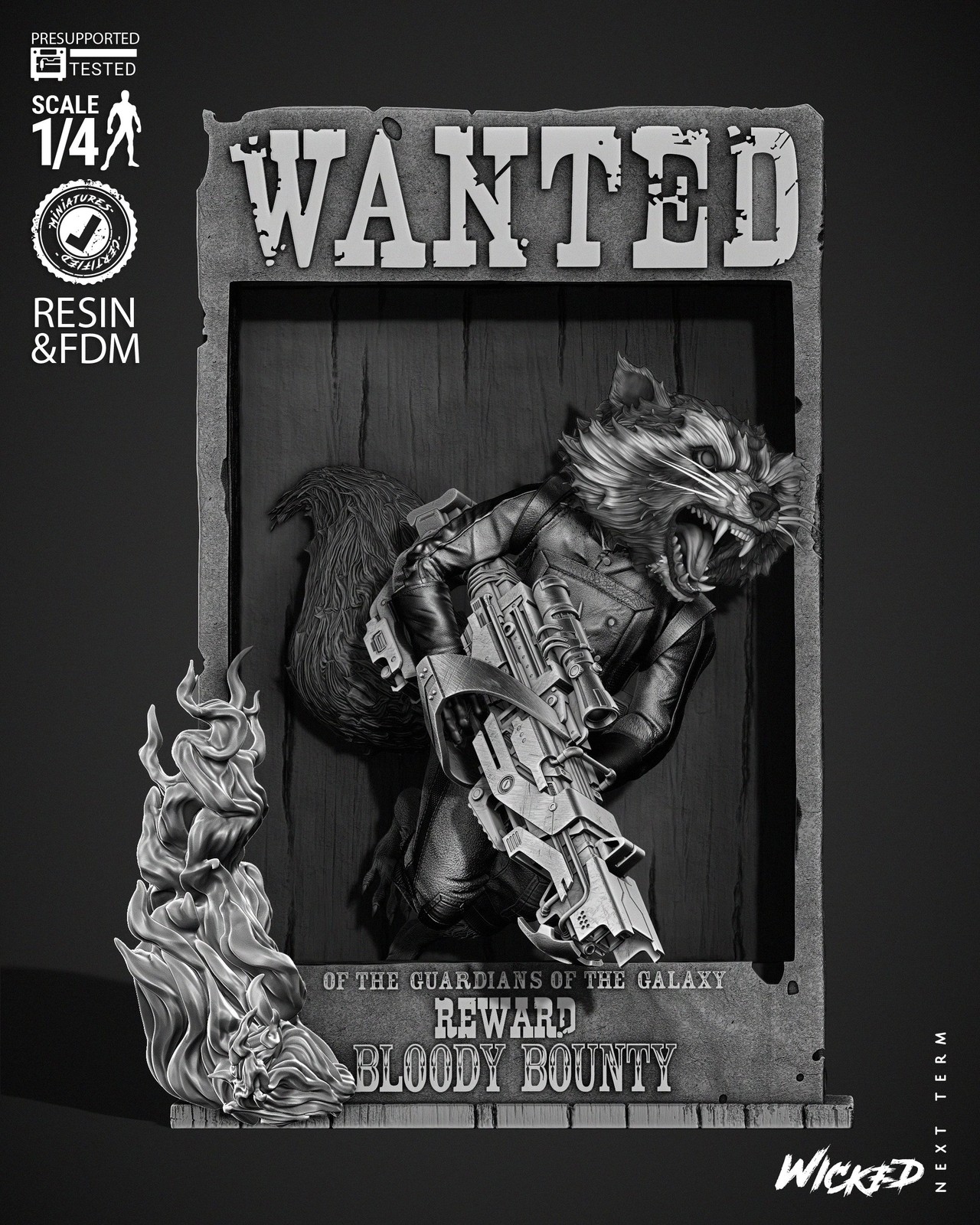 Marvel Rocket Comic Version Poster Bust