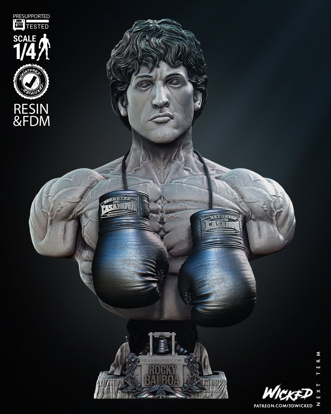 Rocky Balboa Portrait Bust