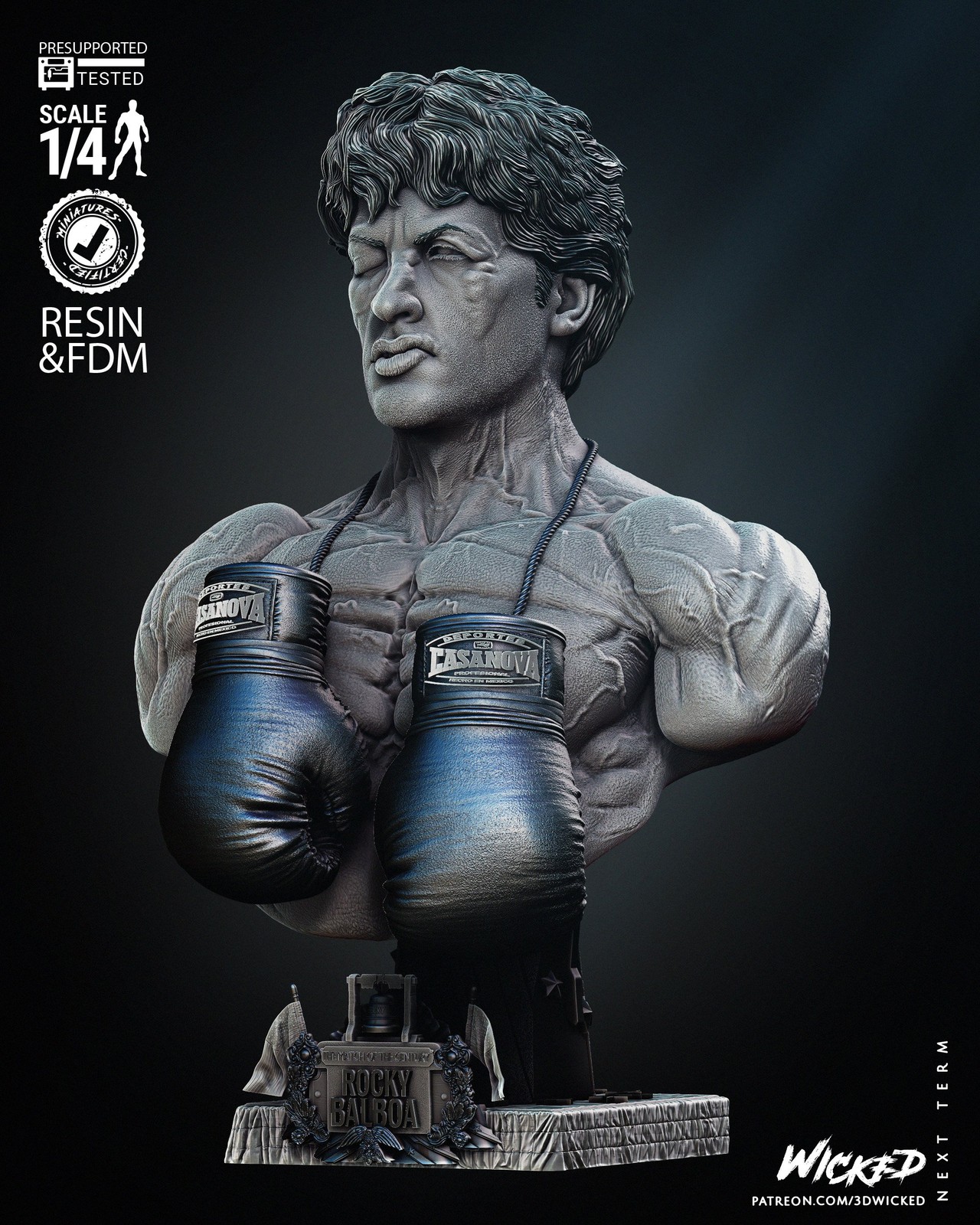 Rocky Balboa Portrait Bust - Image 2