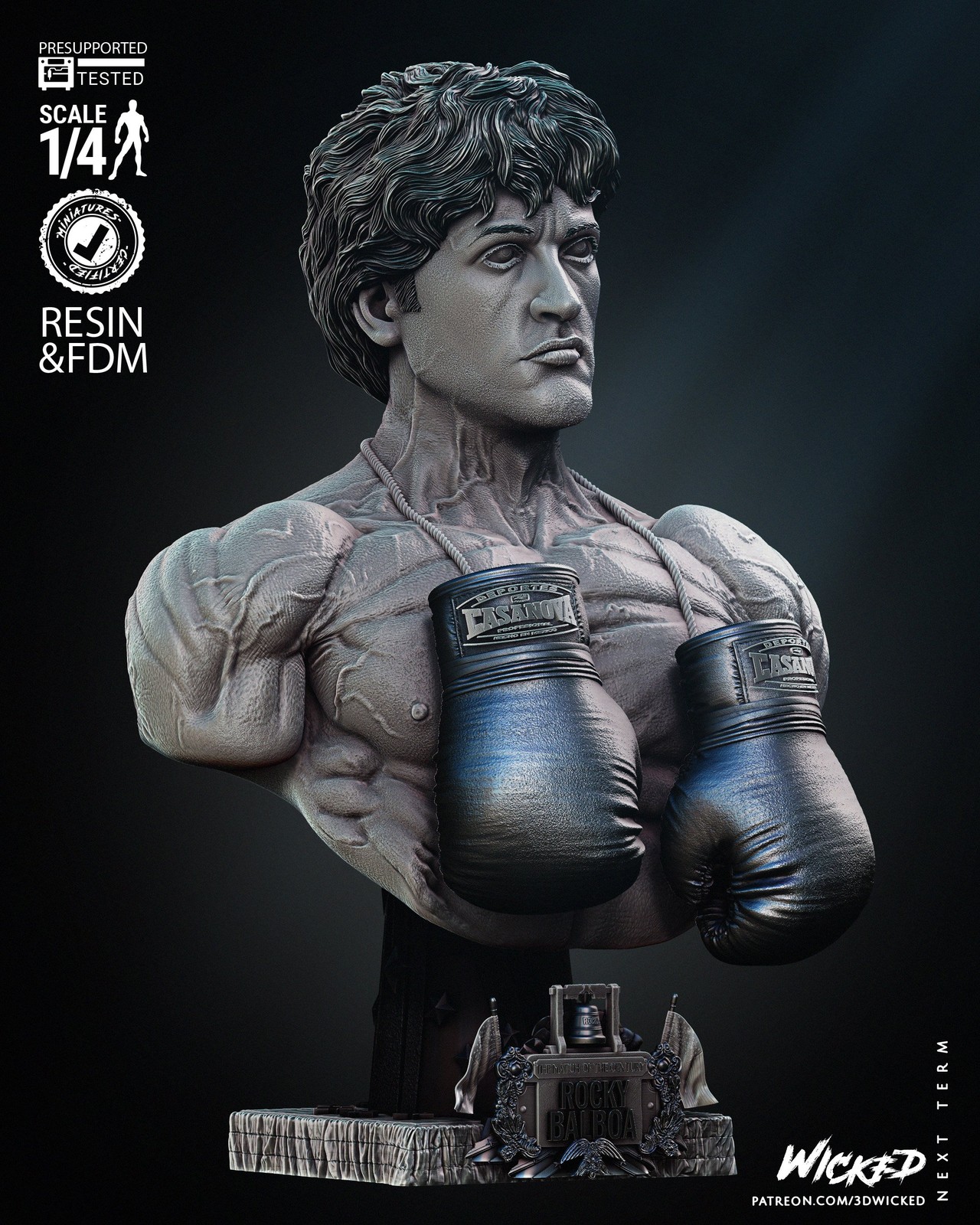 Rocky Balboa Portrait Bust - Image 3